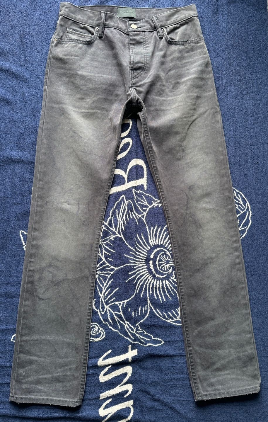 Fear of God Seventh Collection Canvas Jean Vintage Black 7th Pants Size US 31 - 10 Thumbnail