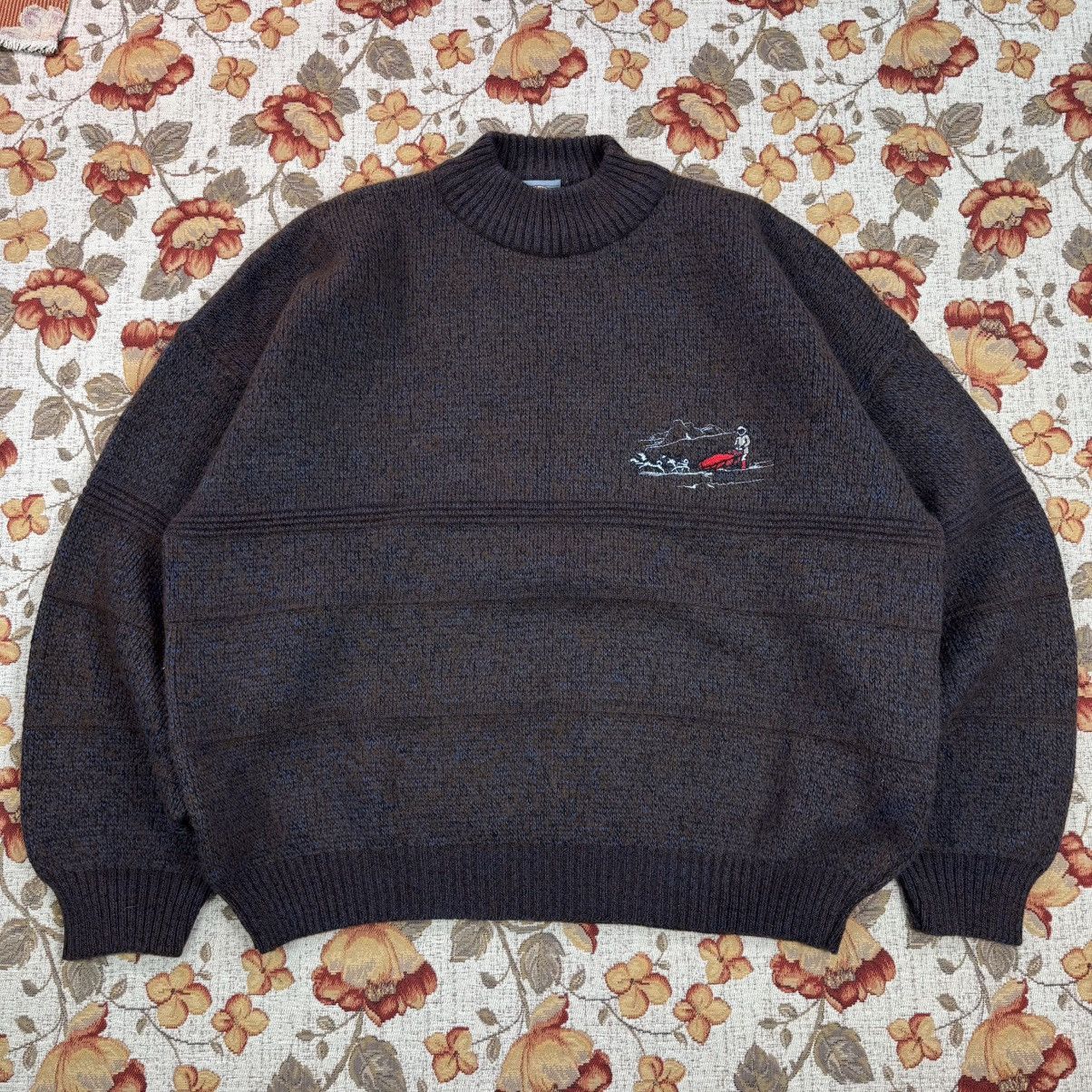 Vintage Vintage Cute Knit Embroidered Logo Ski Cottage Eclectic Boxy Size US L / EU 52-54 / 3 - 1 Thumbnail