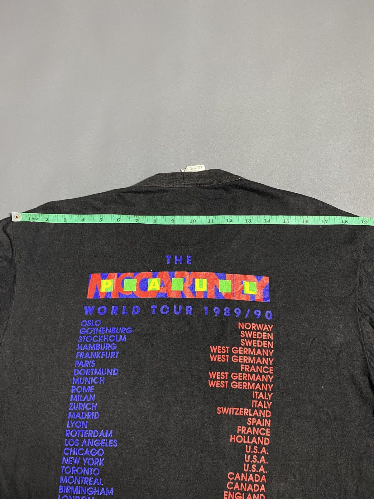 Band Tees Vintage Paul McCartney World Tour 1989 / 90 Size US L / EU 52-54 / 3 - 12 Thumbnail