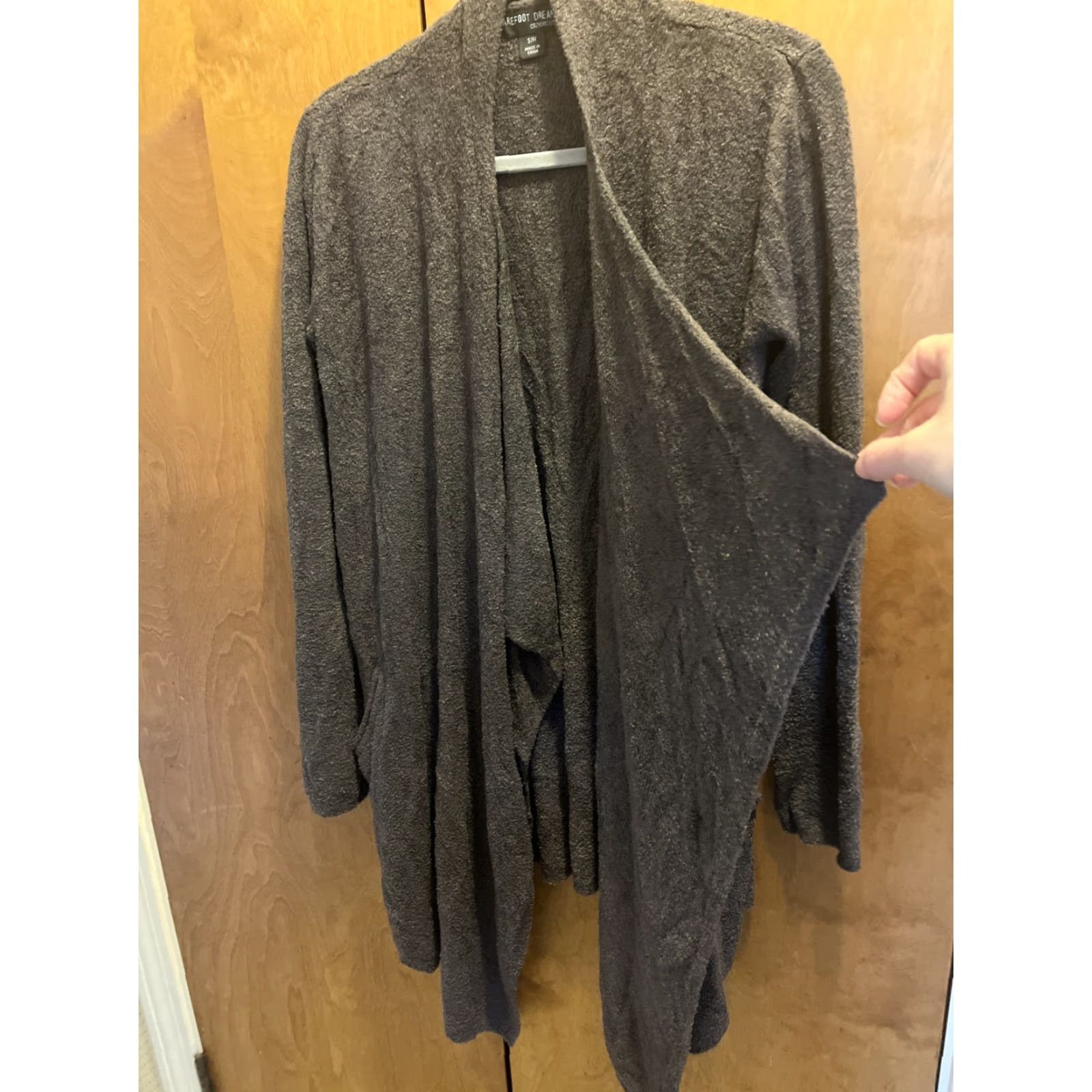 Vintage VINTAGE Barefoot Dreams Women’s Cardigan Sweater S/M Fall Winter Spring Casual Modern Gray Knit Open Pockets Size S / US 4 / IT 40 - 4 Thumbnail