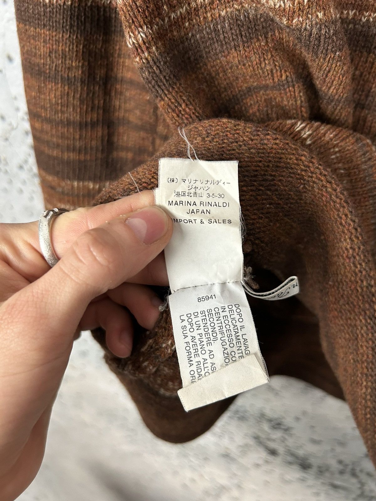 Vintage Vintage Brown Stripped Sweater Knit Made in Italy 90s Size US M / EU 48-50 / 2 - 7 Thumbnail