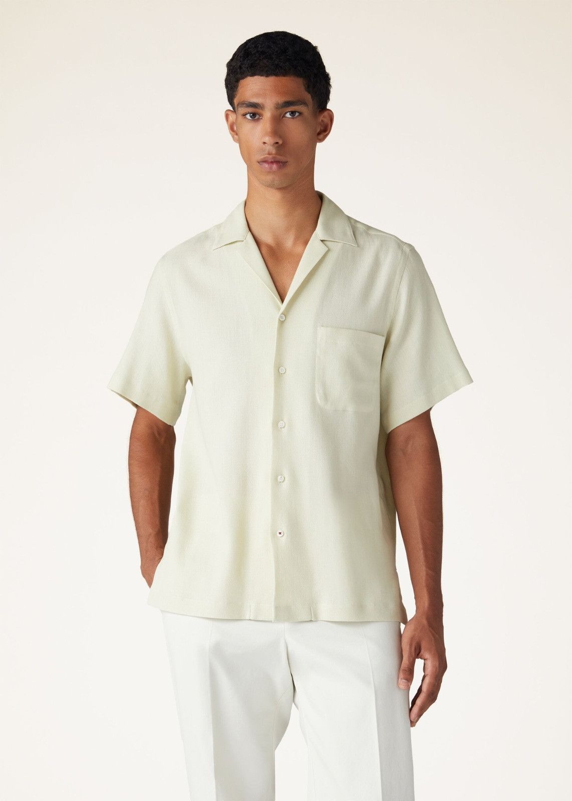 Loro Piana o1srvl11e0325 FAO0339 Cotton Shirt in Cream Size US L / EU 52-54 / 3 - 6 Thumbnail