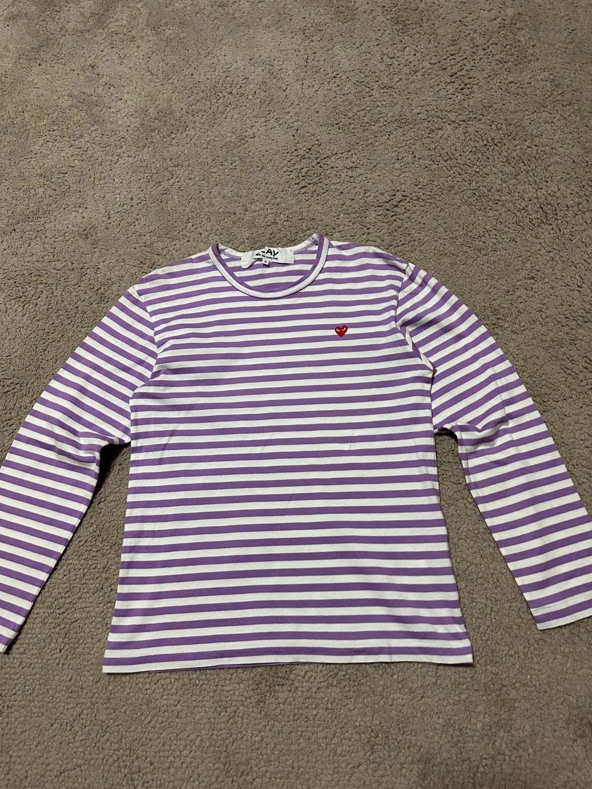 Comme des Garcons Comme des Garçons Girls Striped Long Sleeve T-shirt Tee Size S / US 4 / IT 40 - 3 Thumbnail