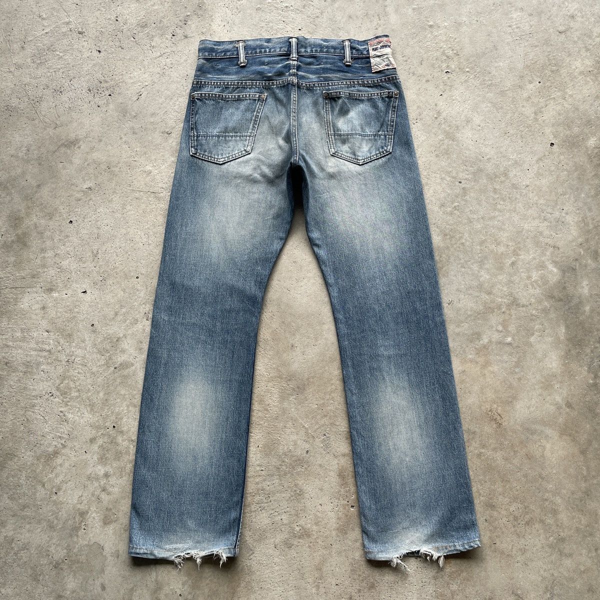 Japanese Brand × Jean × Vintage W32💥 Vintage Japan Big John Distressed Jeans Faded Pants Size US 32 / EU 48 - 13 Thumbnail