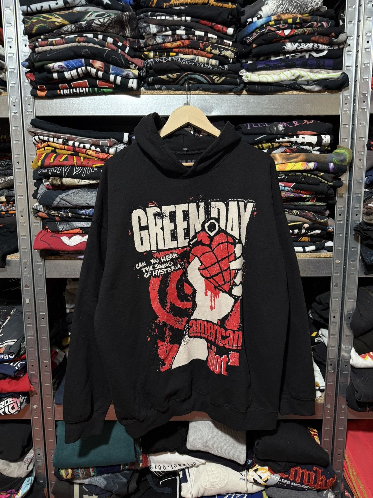 Vintage 2024 Green Day American Idiot Rock Band Tour Hoodie