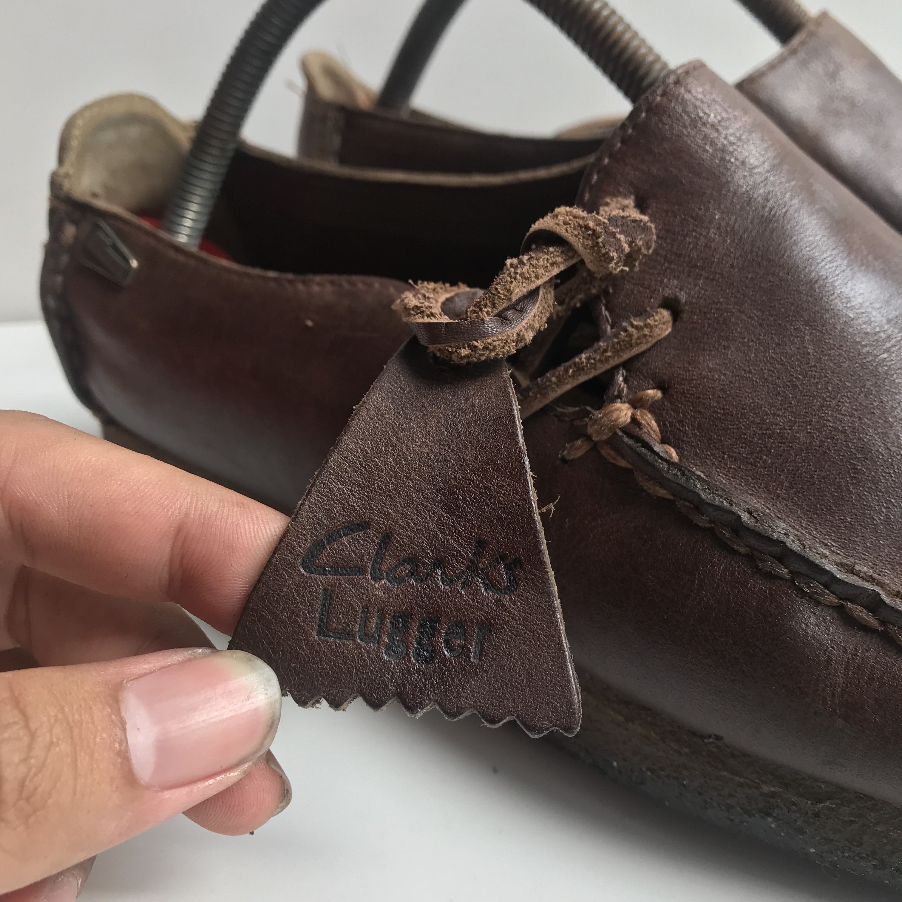 Clarks Vintage Clarks original Lugger brown leather Low Shoes Size US 8.5 / EU 41-42 - 3 Thumbnail