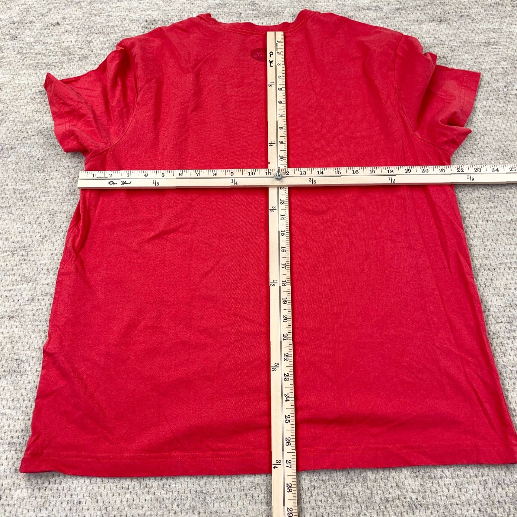 Life is Good Life Is Good Shirt Men Large Red Crusher Tee Classic Fit Spellout Logo Adult Size US L / EU 52-54 / 3 - 7 Thumbnail