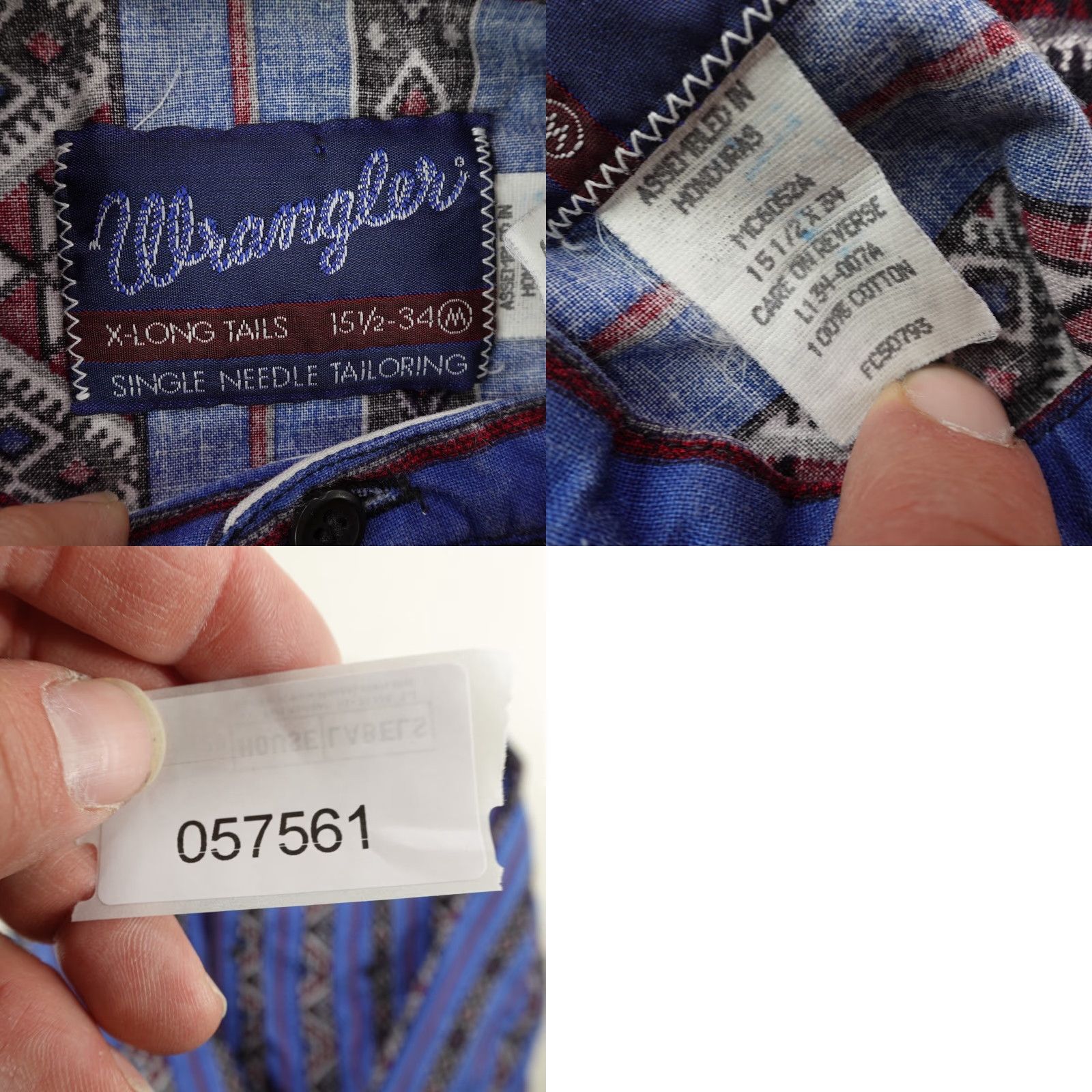 Wrangler VINTAGE Wrangler Shirt Mens Medium Western Aztec Cowboy Geometric 90s Cotton Casual Size US M / EU 48-50 / 2 - 8 Thumbnail