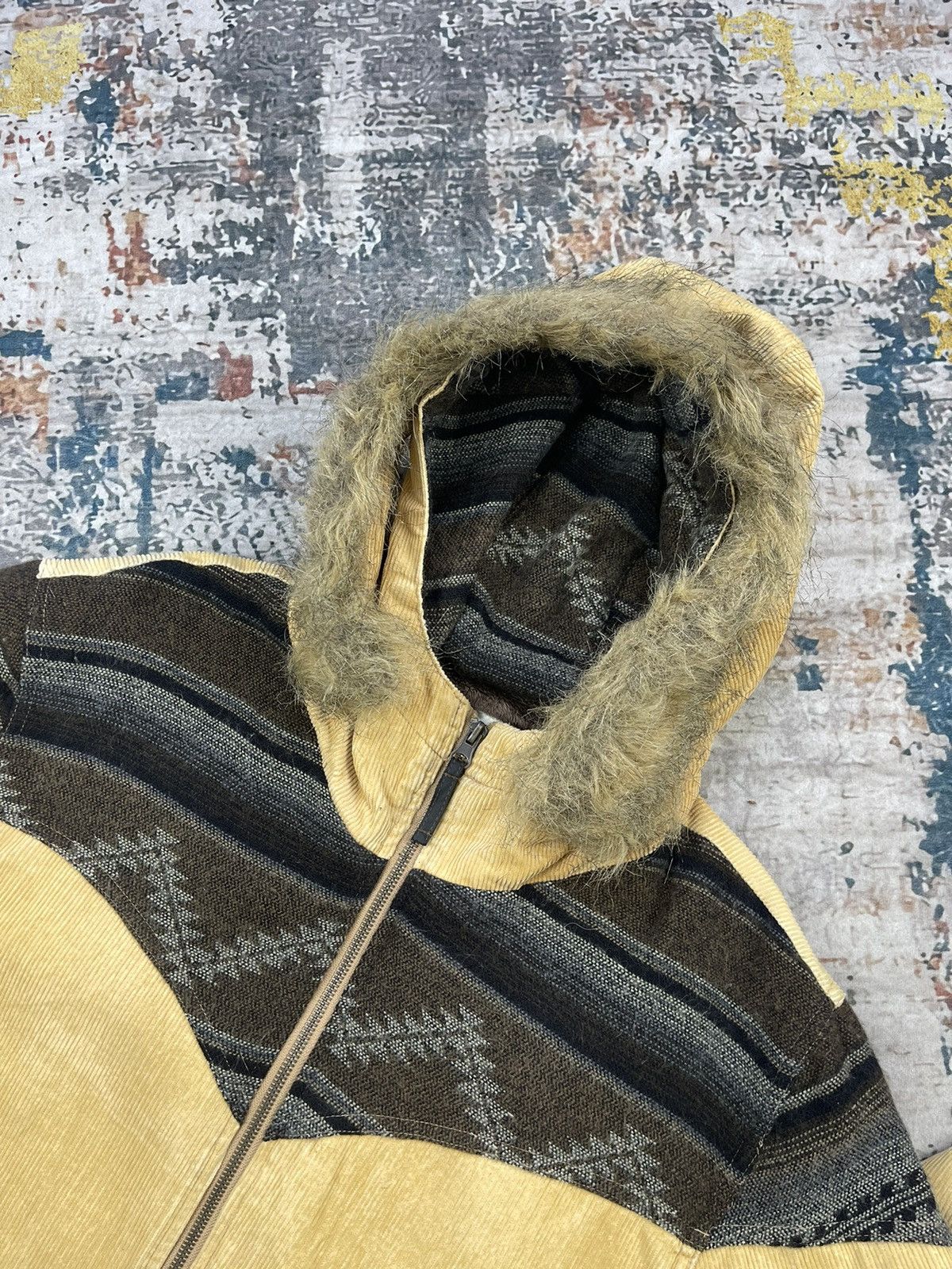 Japanese Brand Monitor GDW Corduroy Navajo Fur Hoodie Jackets Size US S / EU 44-46 / 1 - 4 Thumbnail