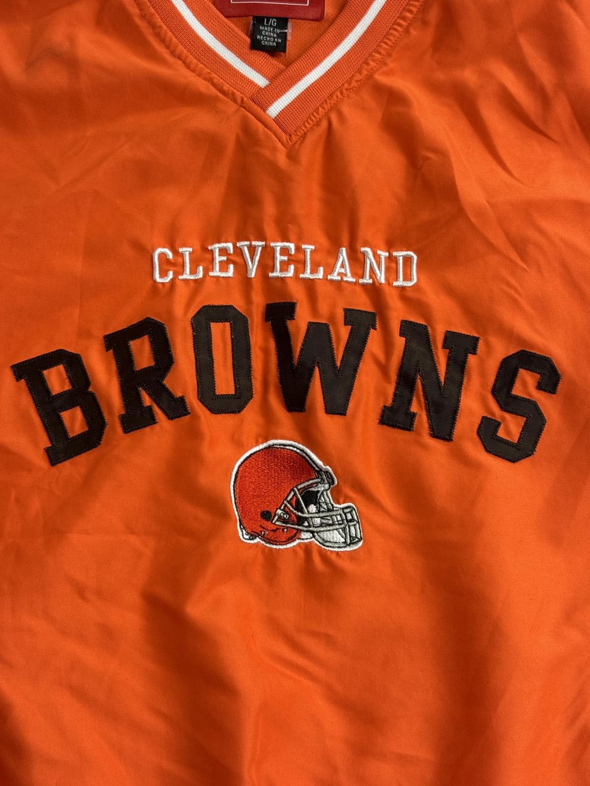NFL NFL Cleveland Browns Windbreaker Pullover Orange -L Size US L / EU 52-54 / 3 - 3 Thumbnail