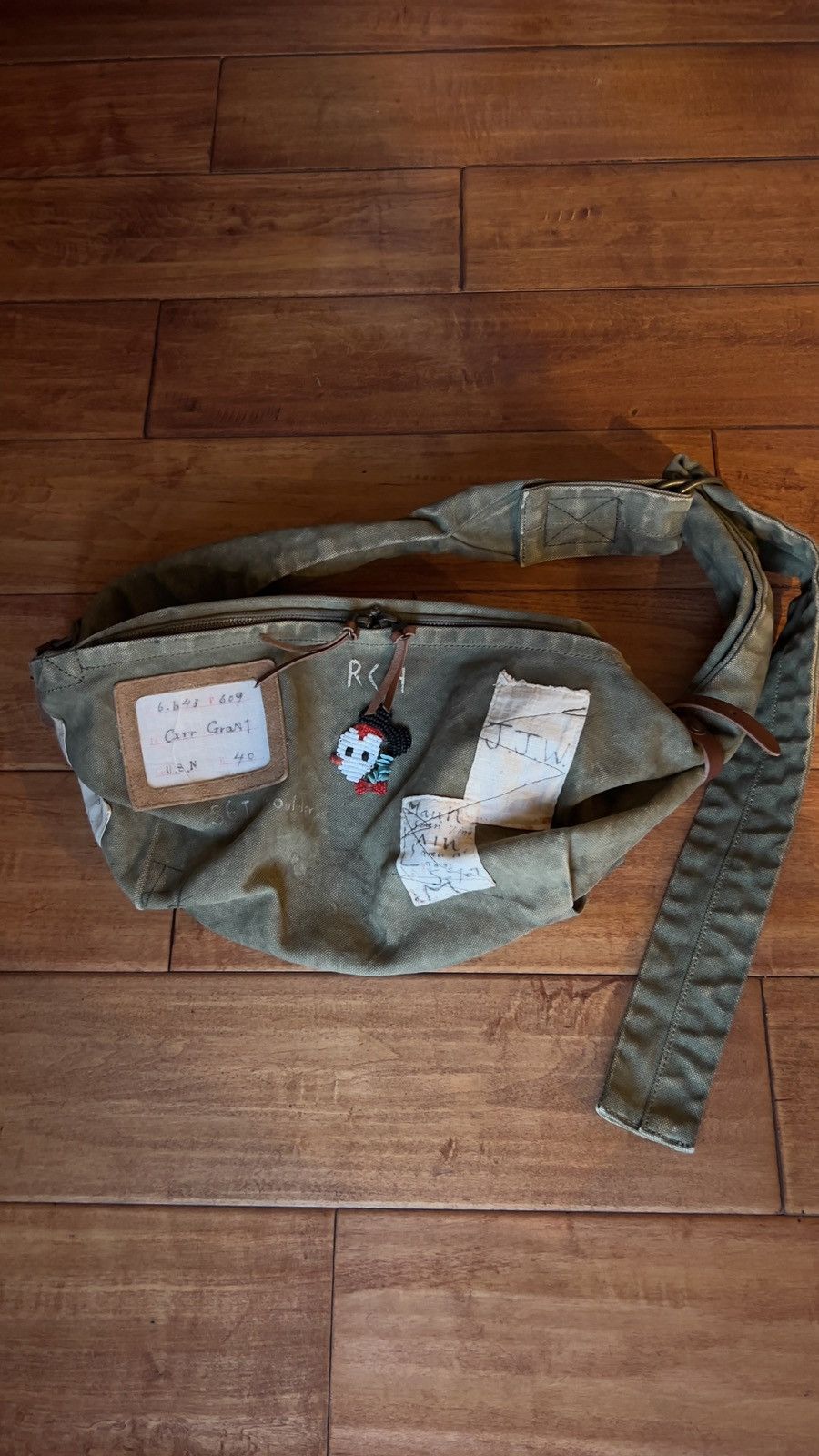 KAPITAL Canvas Snufkin Mickey Mouse Shoulder Bag