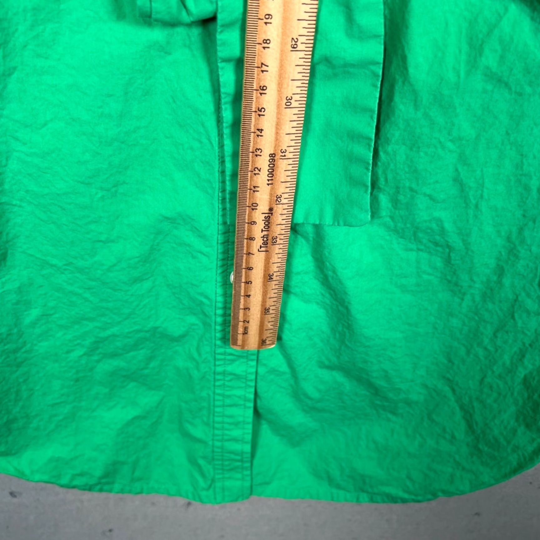 Banana Republic VINTAGE Banana Republic Womens XS Green Button-Down Shirt Dress 100% Cotton Size XS / US 0-2 / IT 36-38 - 6 Thumbnail
