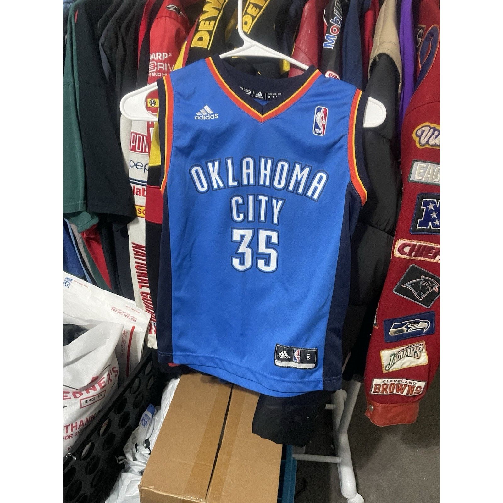 Adidas Size Youth S(8-10yo)- Kevin Durant #35 OKC Adidas Jersey Size US XXS / EU 40 - 1 Thumbnail