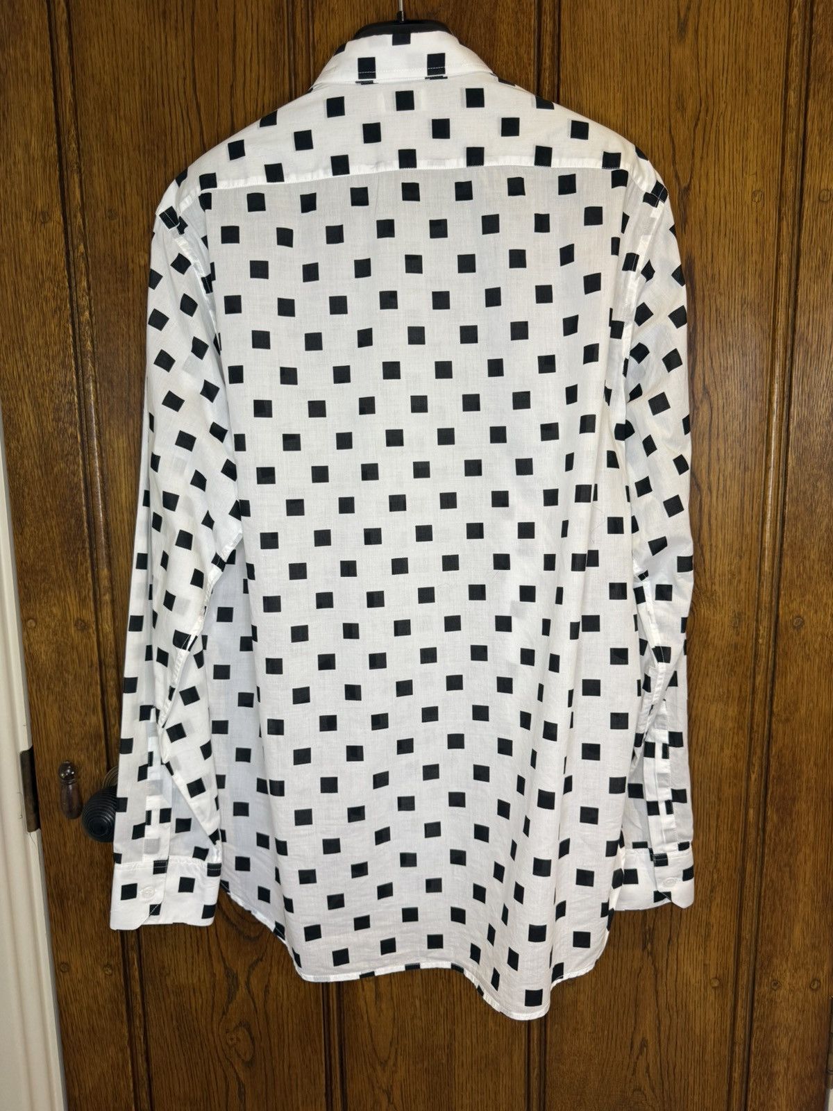 Saint Laurent Paris SS13 Saint Laurent square polka dot white shirt Hedi Slimane Size US M / EU 48-50 / 2 - 16 Thumbnail