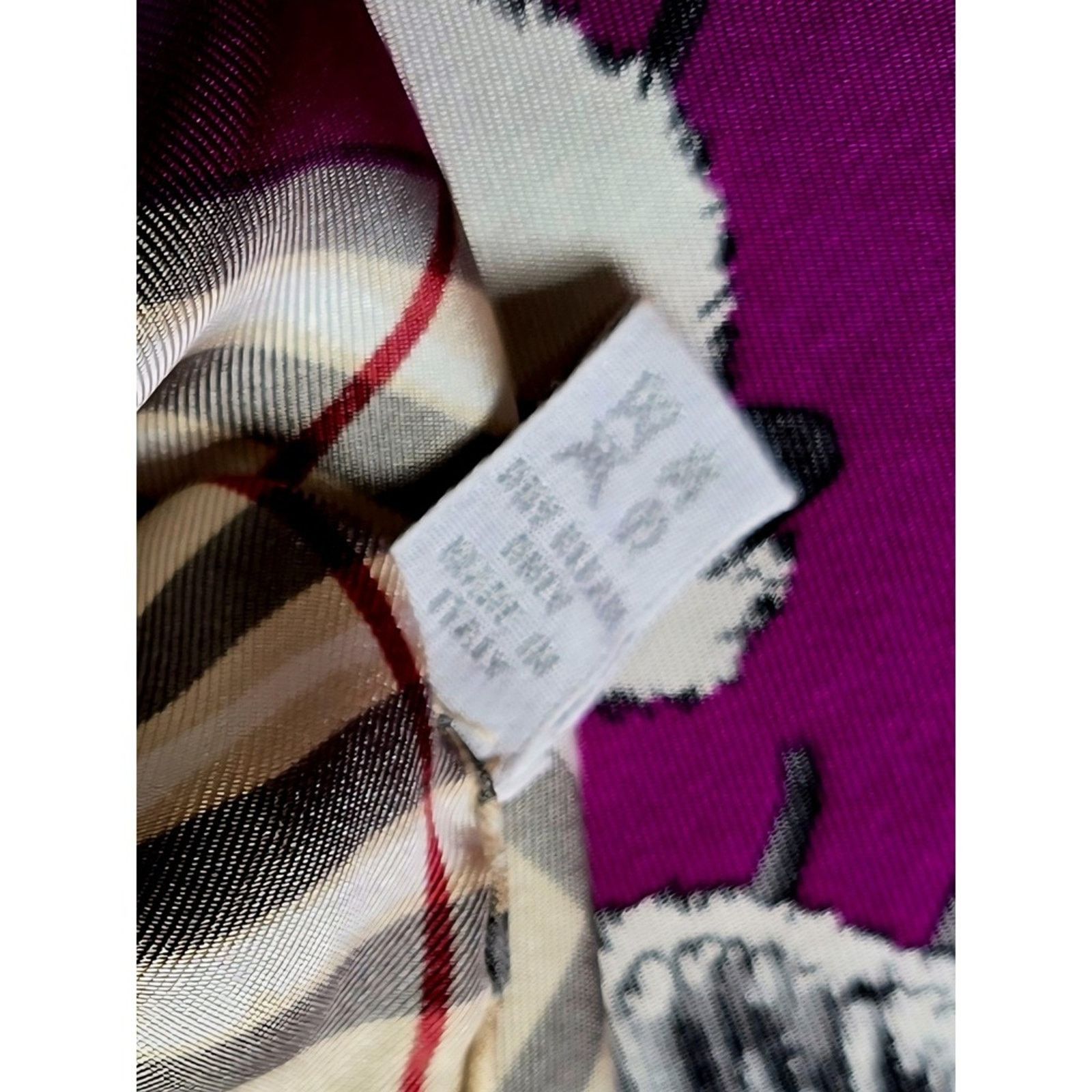 Burberry Burberry Silk Scarf Nova Check‎ Sheep Umbrella Print 18.5" Size ONE SIZE - 3 Thumbnail