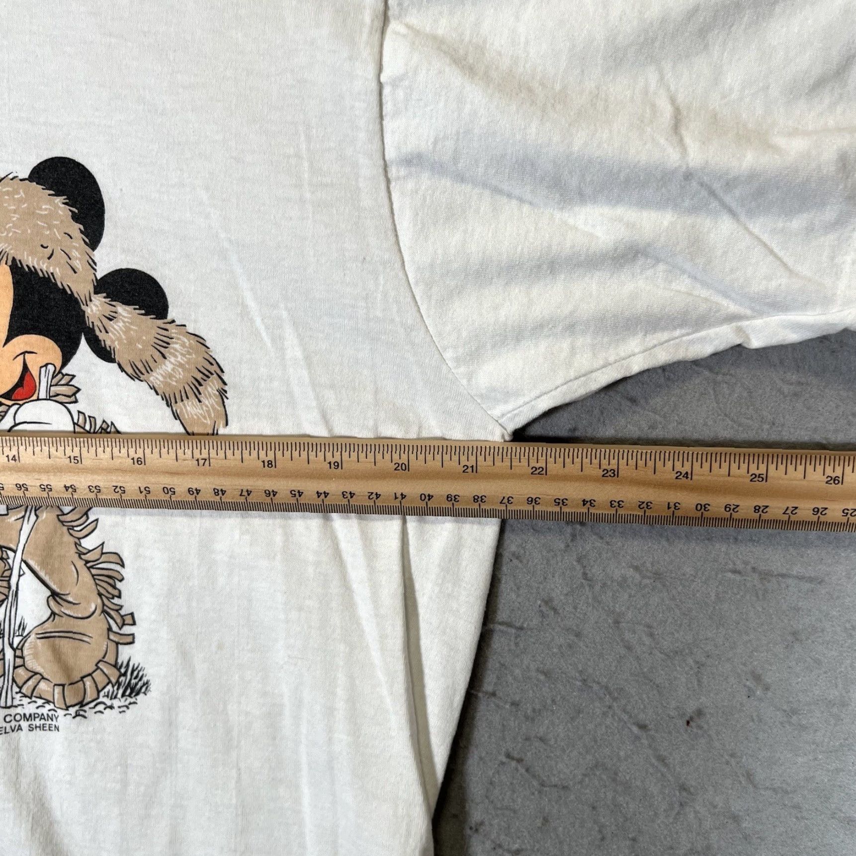 Velva Sheen VINTAGE Velva Sheen Mickey Mouse T-Shirt Adult XL White Crew Neck Short Sleeve Cotton Blend Men Disney Graphic 90s Merch Boys ? Size US XL / EU 56 / 4 - 2 Thumbnail