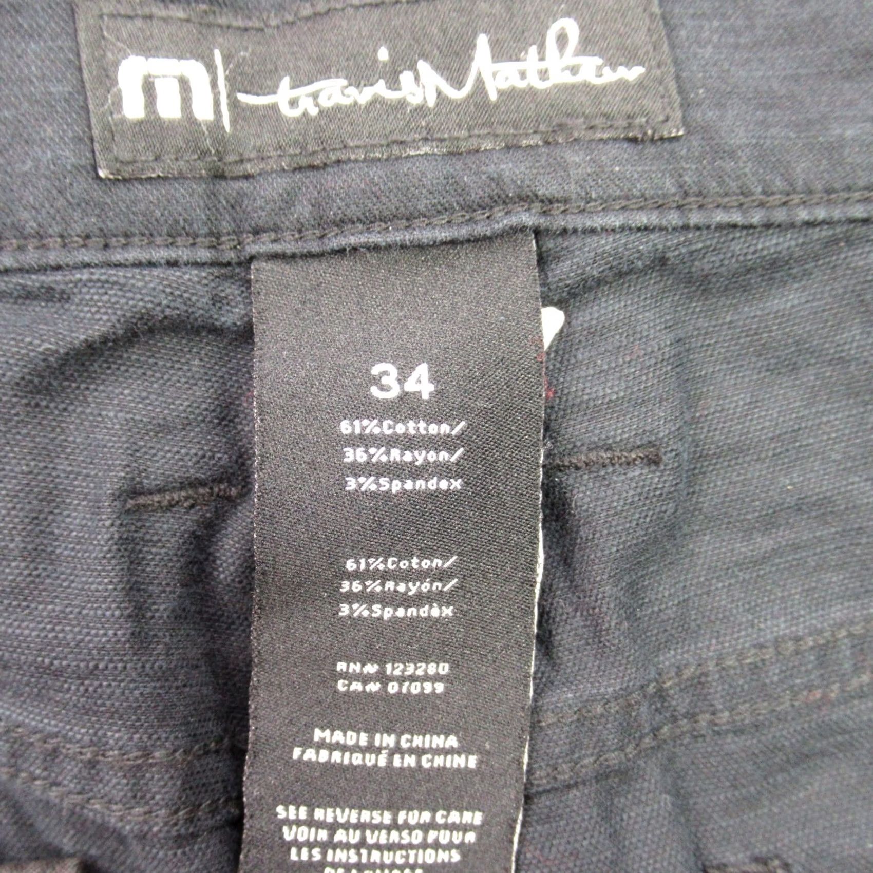 TravisMathew Travis Mathew Pants Mens 34 Chino Pockets Black Casual Straight Fit Golf Shirt? Size US 34 / EU 50 - 3 Thumbnail
