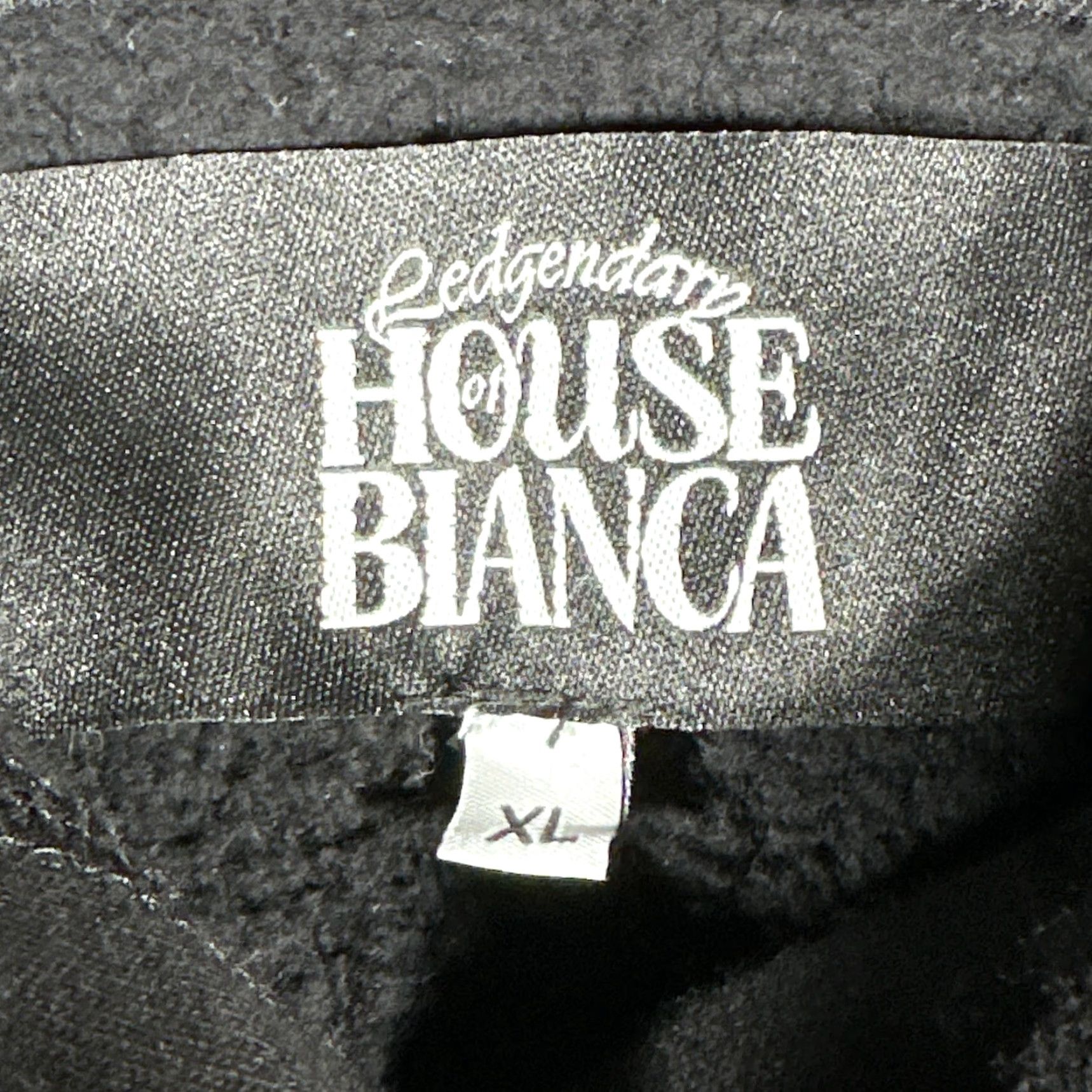 BIANCA CHANDON VINTAGE Ledgendary House Bianca Hoodie Mens XL Black Yellow Graphic Pullover 100% Cotton - 90s-inspired? Size US XL / EU 56 / 4 - 3 Thumbnail