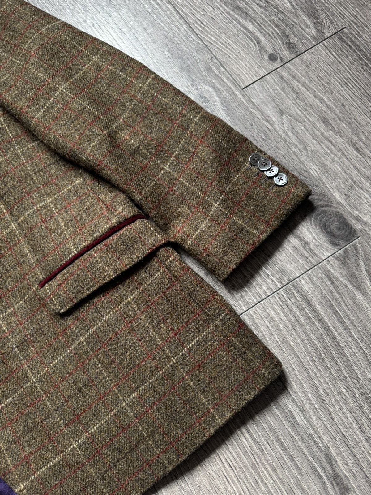 Paul Smith Paul Smith Byard Herringbone Tweed Checkered Blazer Jacket Size 50R - 4 Thumbnail
