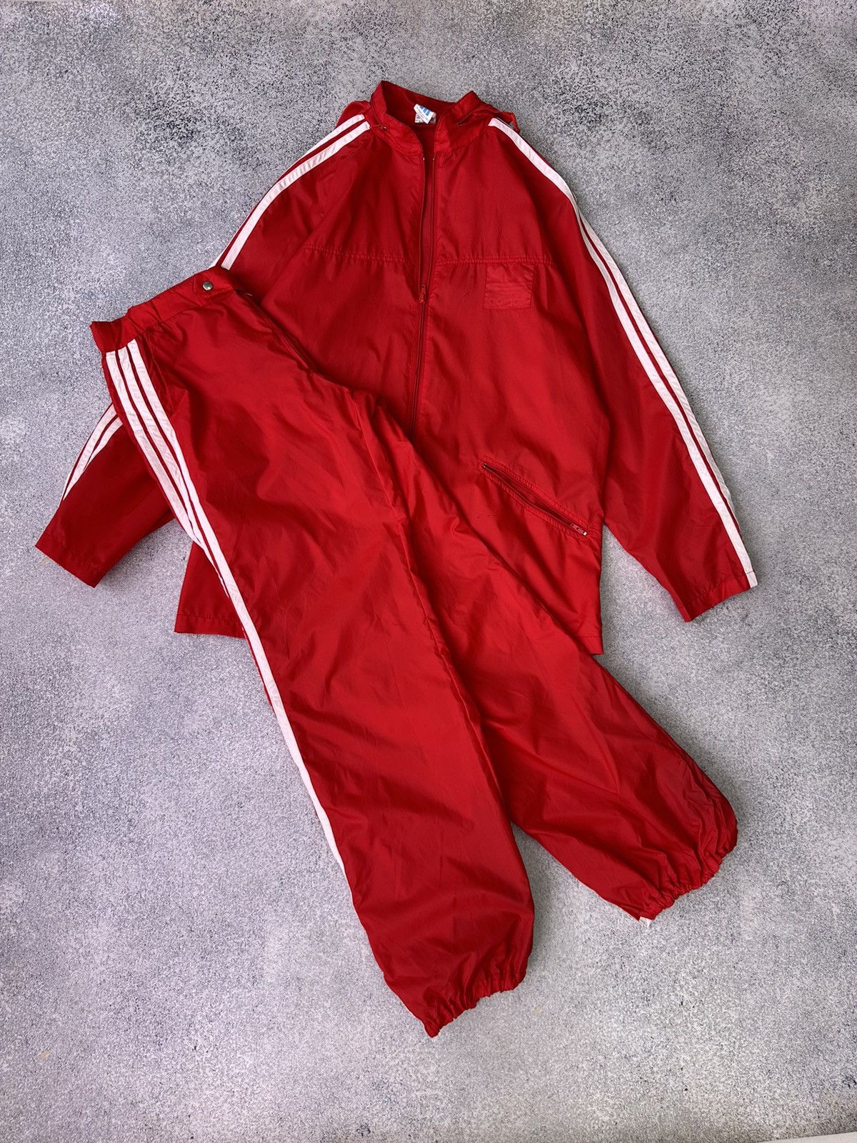 image of Adidas Sportpro Red 80's Tracksuit, Men's (Size Medium)
