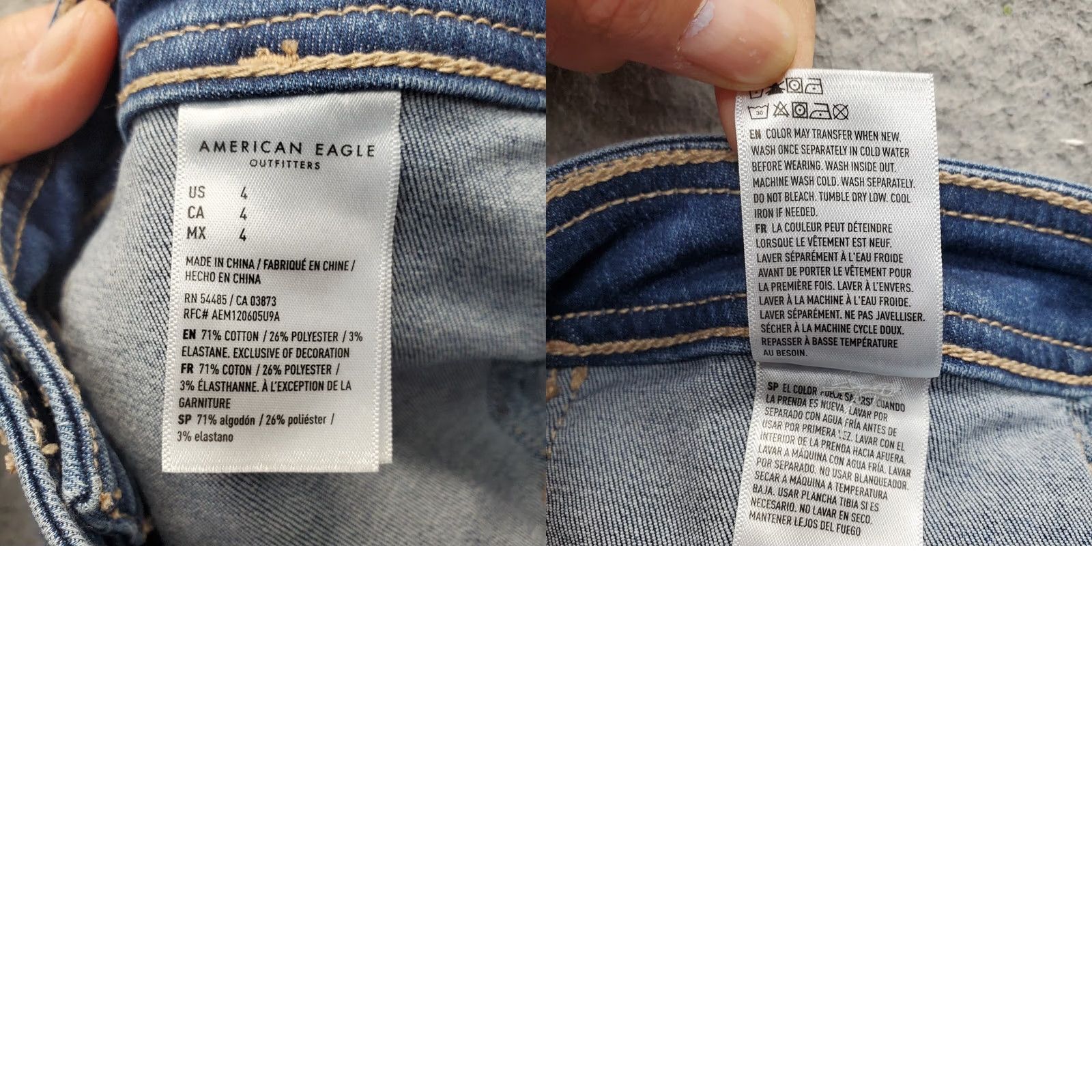 American Eagle Outfitters American Eagle Outfitters Womens Size 4 Blue Denim Hi-Rise Stretch Cut-Off Hem Size 27" / US 4 / IT 40 - 8 Thumbnail