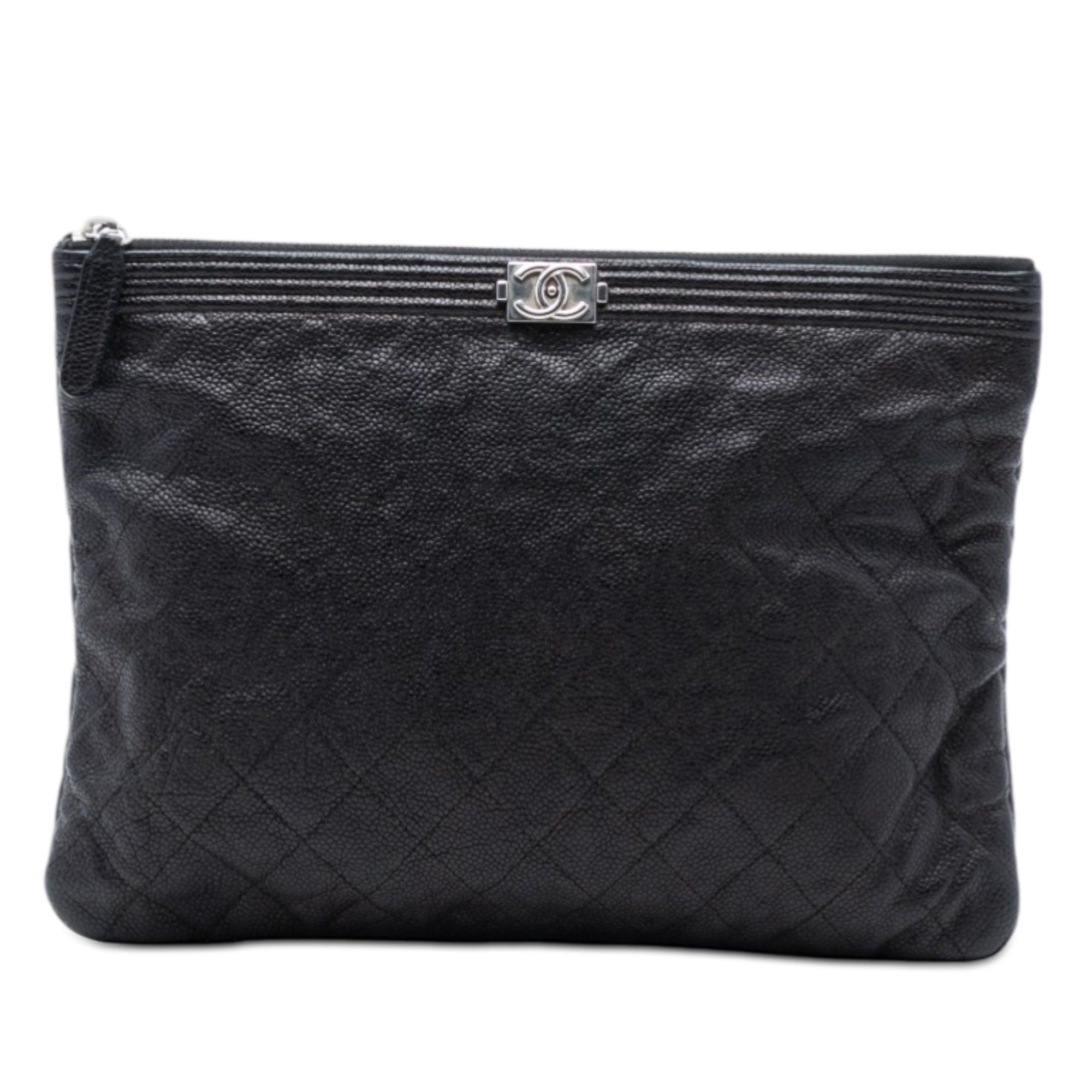 Chanel Medium Quilted Caviar Boy O Case Clutch Size ONE SIZE - 1 Thumbnail