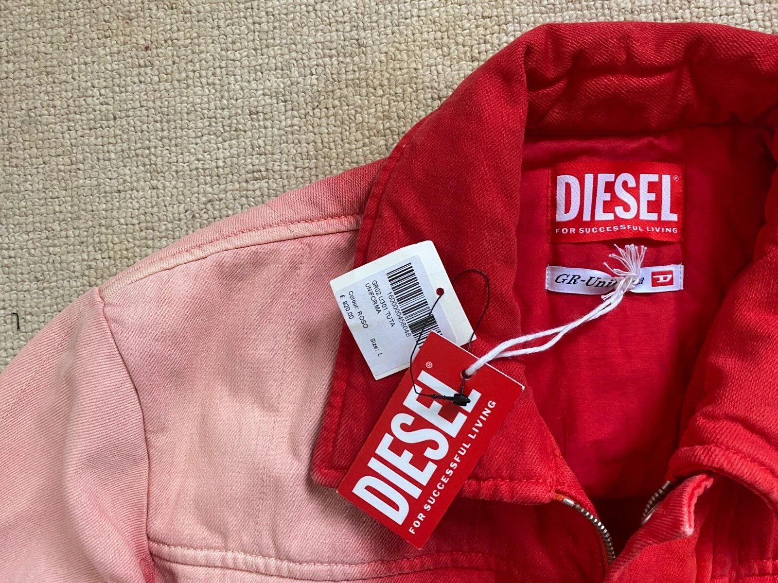 Diesel Diesel Uniforma GR-Unit Red Jumpsuit Overalls Gosha Size US 34 / EU 50 - 4 Thumbnail