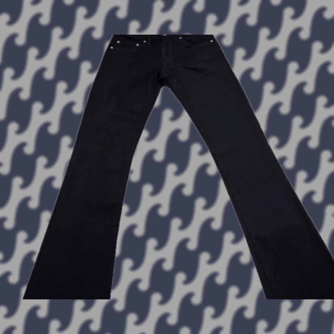 Bell Principle Denim Flare Jeans Womens Size 25 Black Stretch Denim Bell Bottom Regular Inseam 31in Size 42" / US 20 - 1 Thumbnail