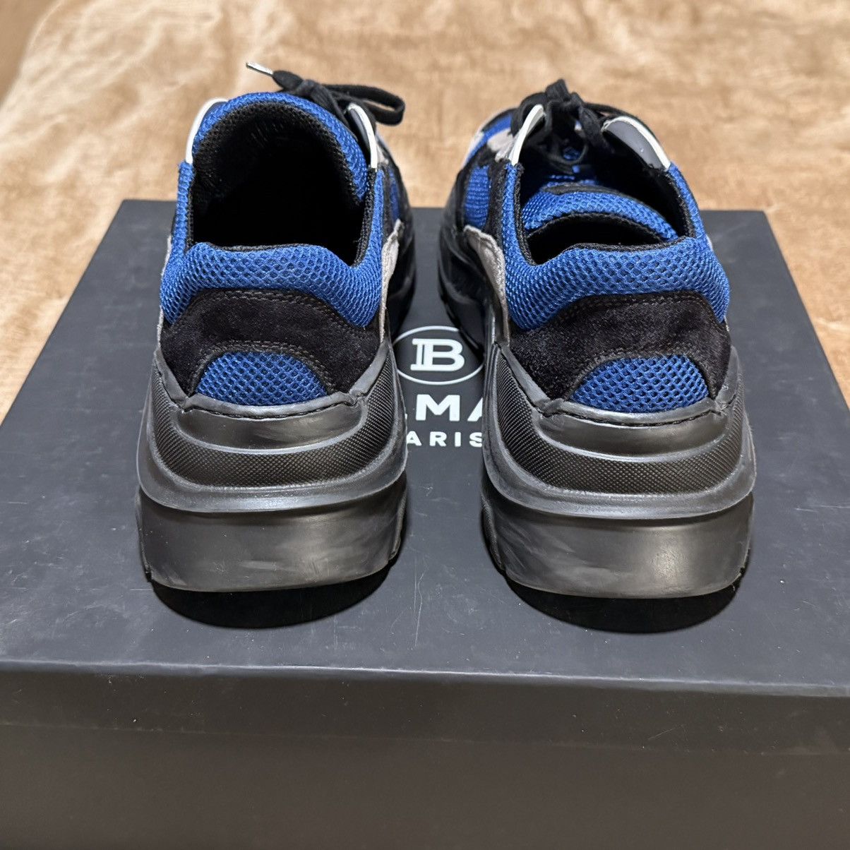 Balmain Balmain Jace Sneakers Blue/Gray Size 12 EU45 – Worn Once Size US 12 / EU 45 - 5 Thumbnail