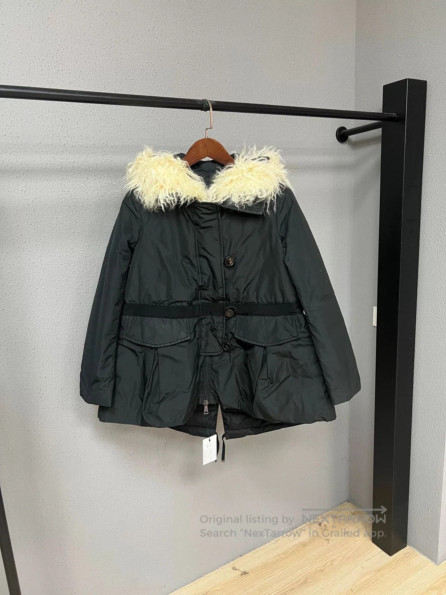 Moncler Fur Collar Down Jacket.