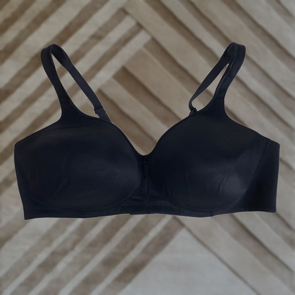 Vintage Vanity Fair Beauty Back Full Figure Wirefree Bra Black 42D T-Shirt Bra Smoothing Women Size ONE SIZE - 1 Thumbnail