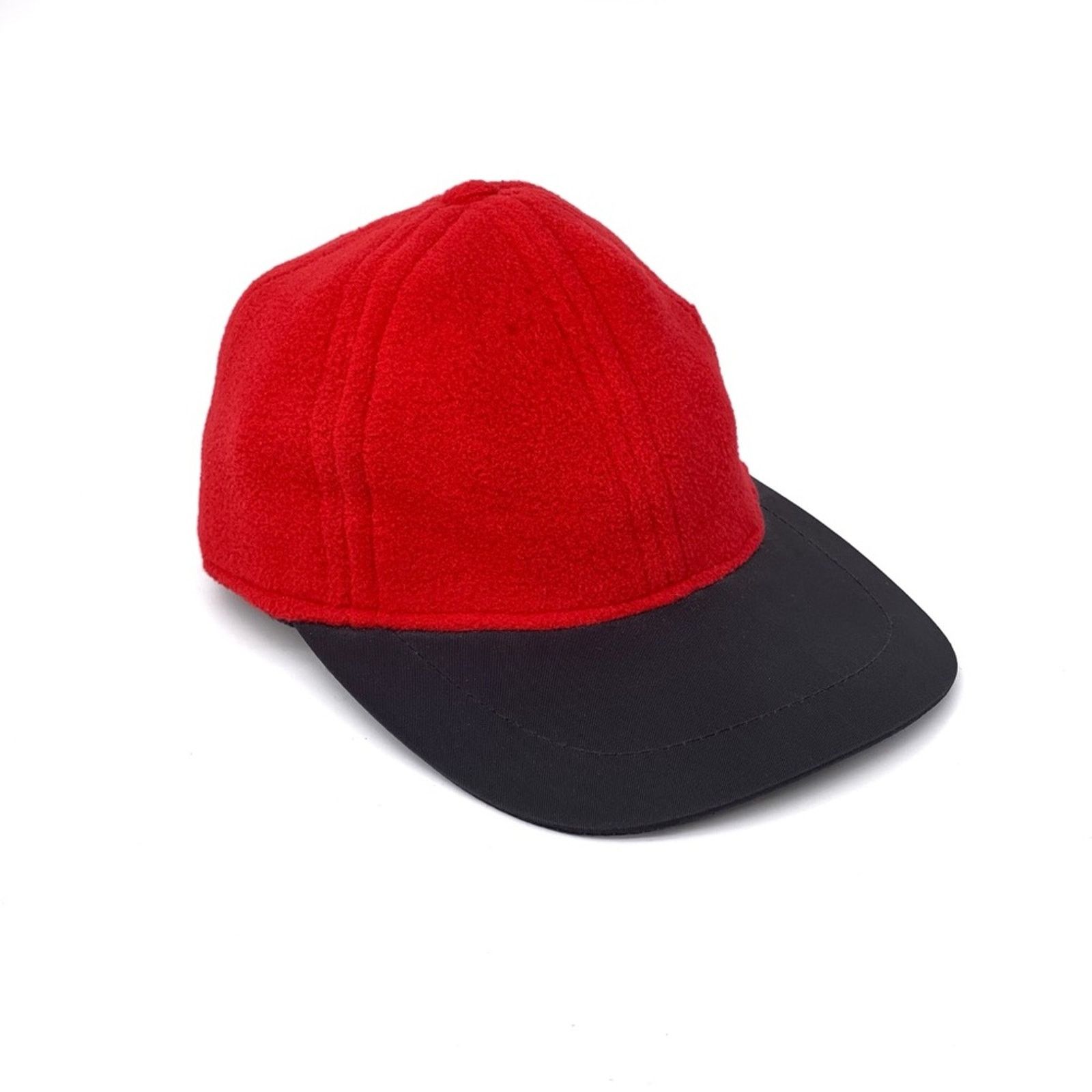Eddie Bauer VTG EDDIE BAUER Fleece Cap Red Black Size ONE SIZE - 2 Thumbnail