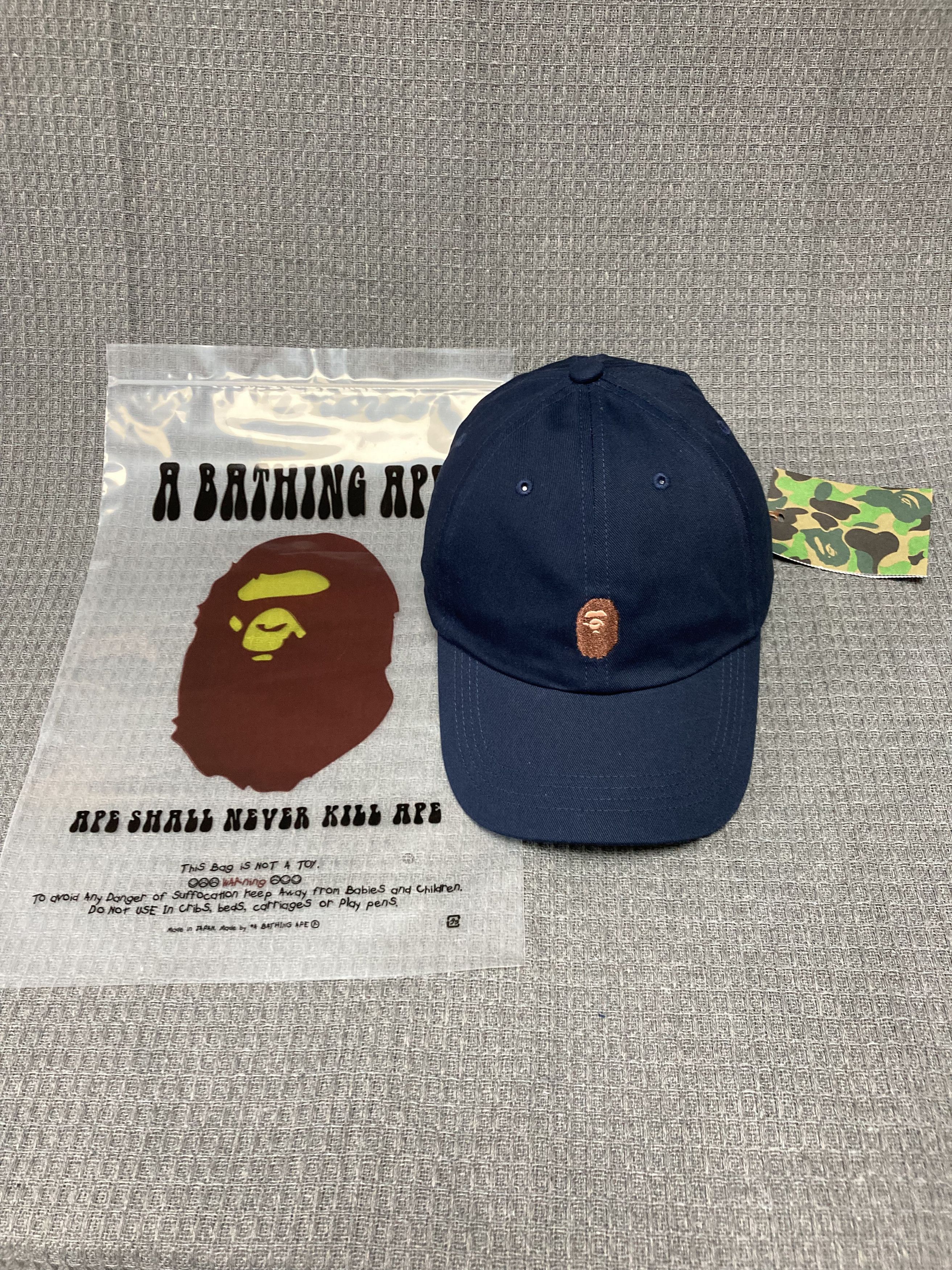 Japanese Brand BAPE Ape Head One Point Panel Cap 'Navy' Size ONE SIZE - 2 Thumbnail