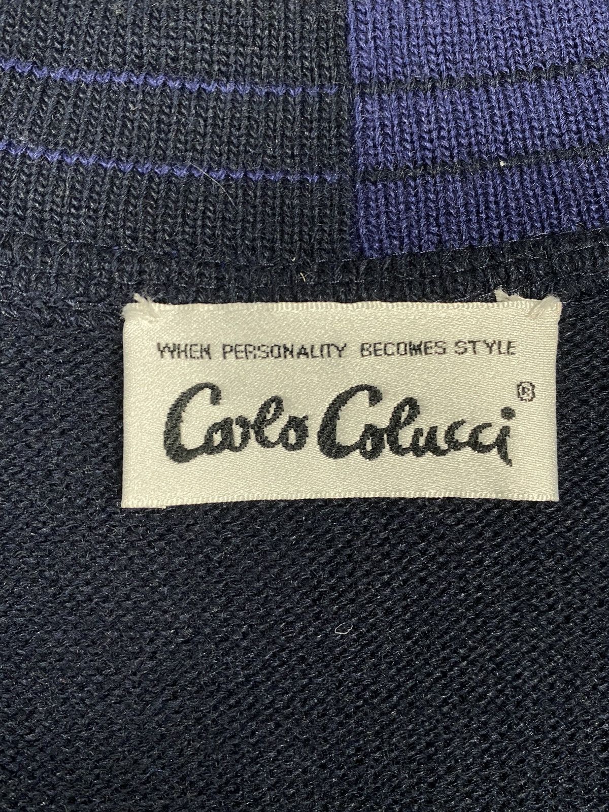Carlo Colucci Vintage 80s Carlo Colucci Wool Knit Vest Navy Blue Size XXL Size US XL / EU 56 / 4 - 10 Thumbnail