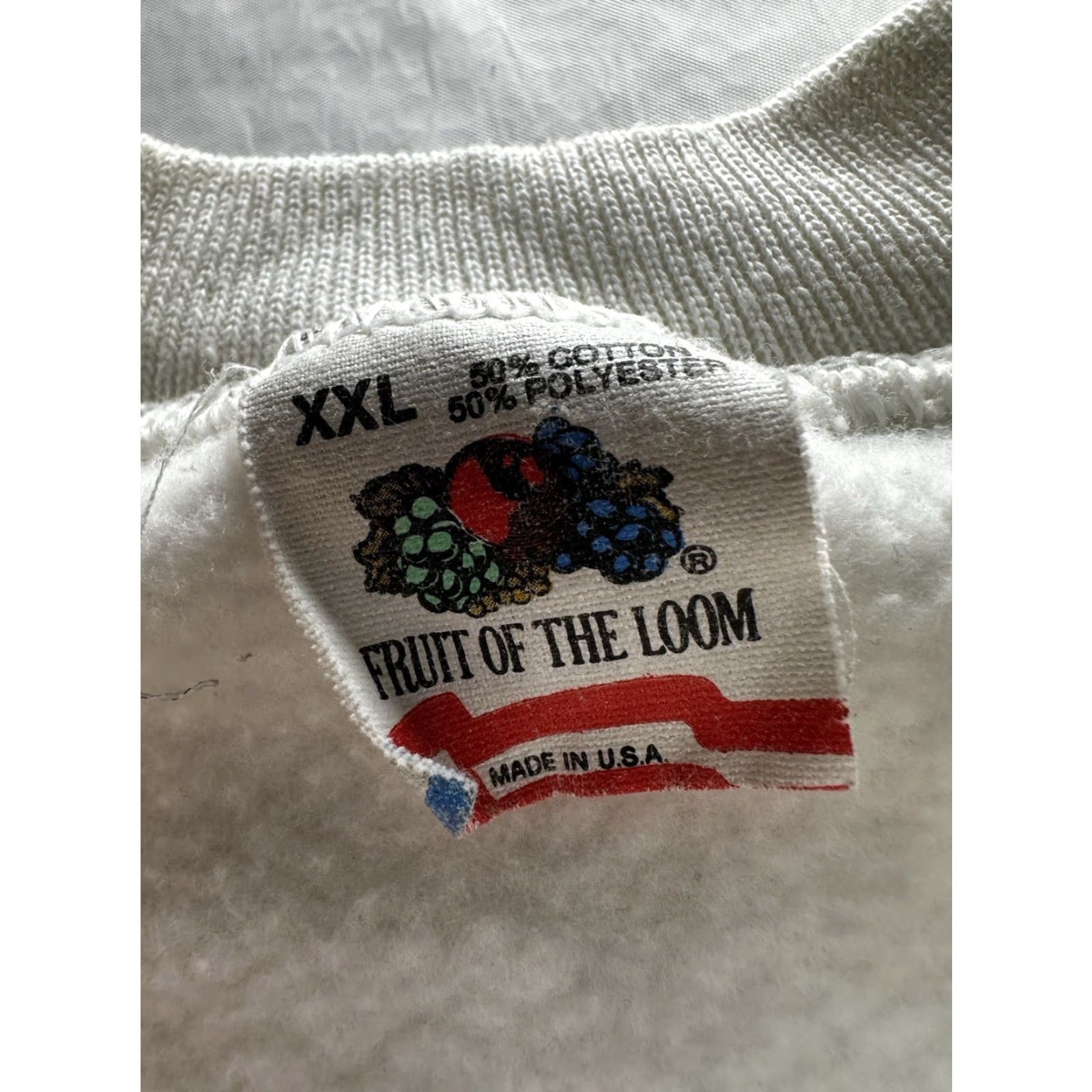 Fruit Of The Loom VINTAGE Blackhawk Fire School Sweatshirt Mens 2XL White Crewneck USA Made Sweatshirt Size US XXL / EU 58 / 5 - 3 Thumbnail