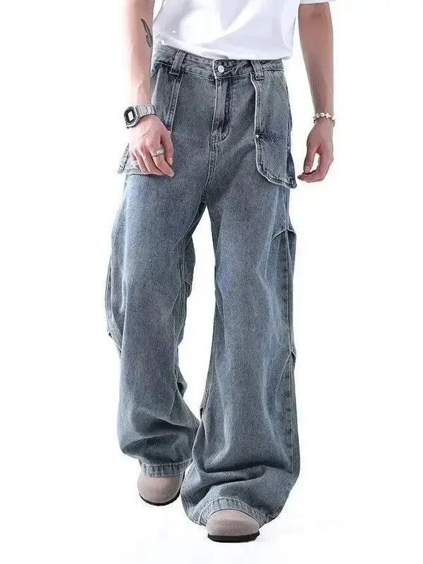 Japanese Brand Hip hop pocket loose wide leg jeans Size US 32 / EU 48 - 1 Thumbnail