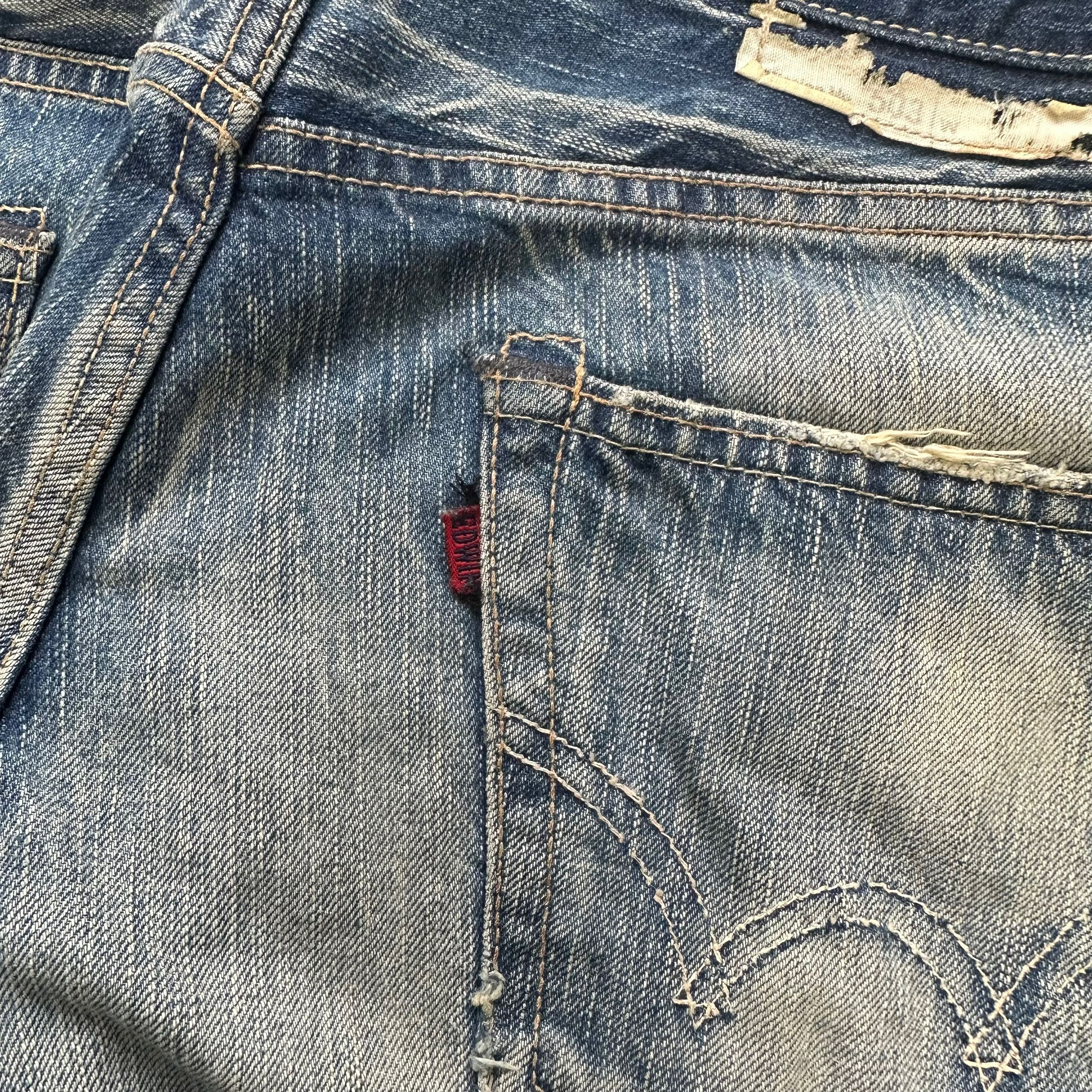 Edwin TRASHED EDWIN 503 WASHED DENIM PANTS #7793-176 Size US 32 / EU 48 - 15 Thumbnail
