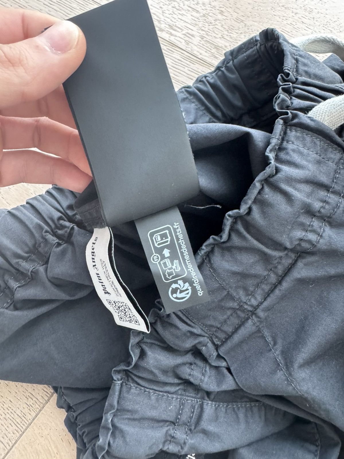 Palm angels back logo cut off shorts