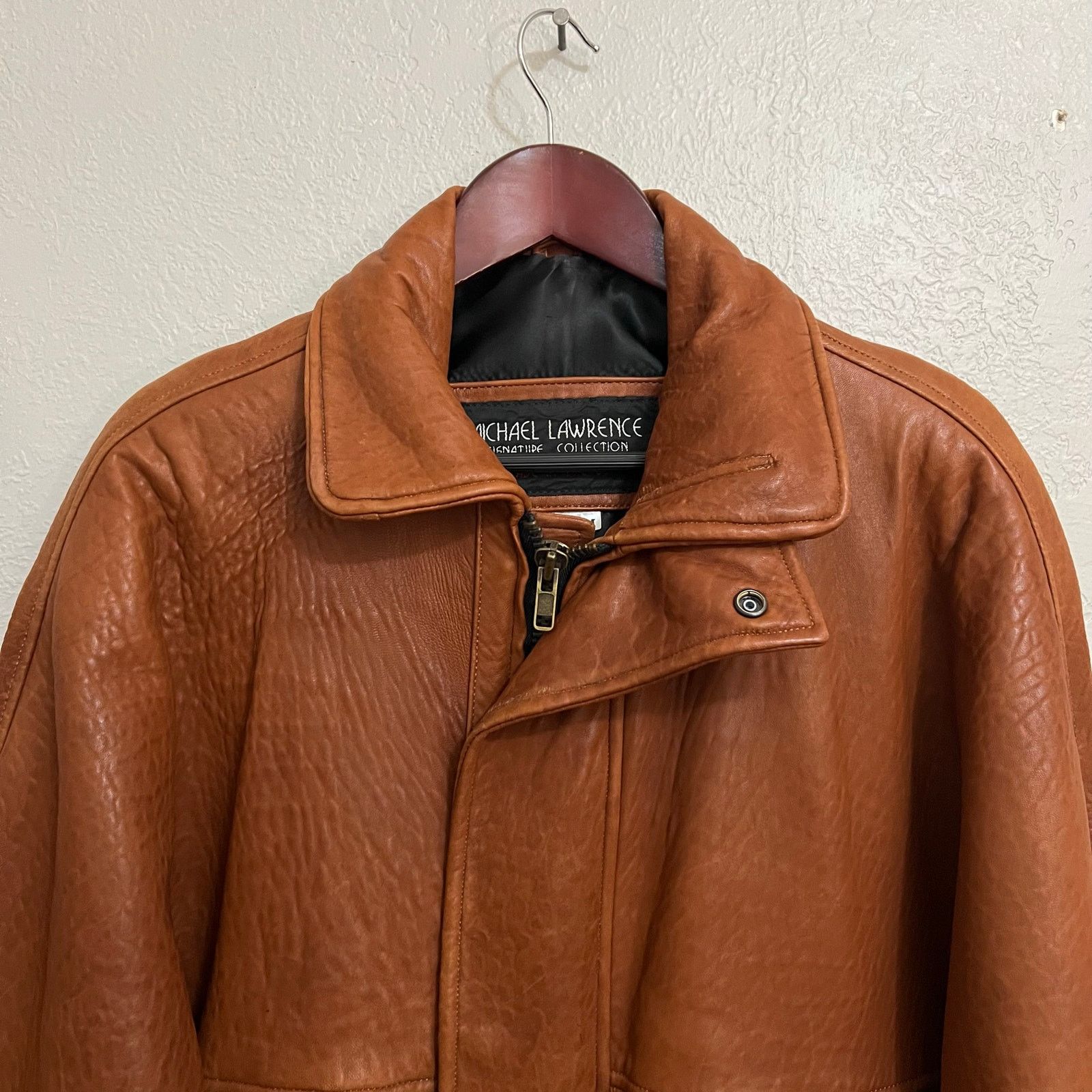 Vintage Michael Lawrence Signature Brown Leather Jacket USA Sz M 90s Size US M / EU 48-50 / 2 - 2 Thumbnail