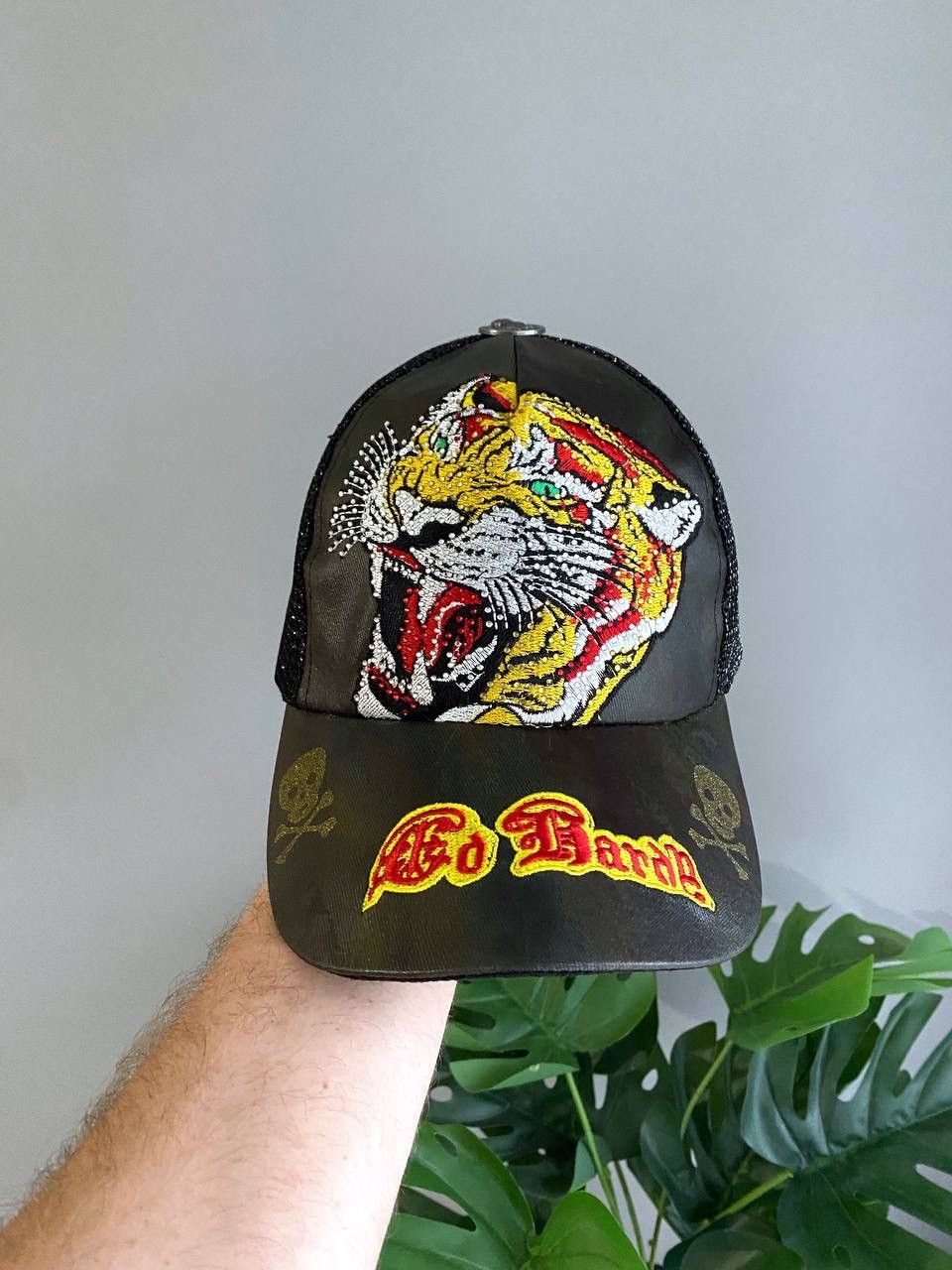 Ed Hardy Ed Hardy by Christian Audigier Tiger Logo Trucker Cap, OS Size ONE SIZE - 1 Thumbnail