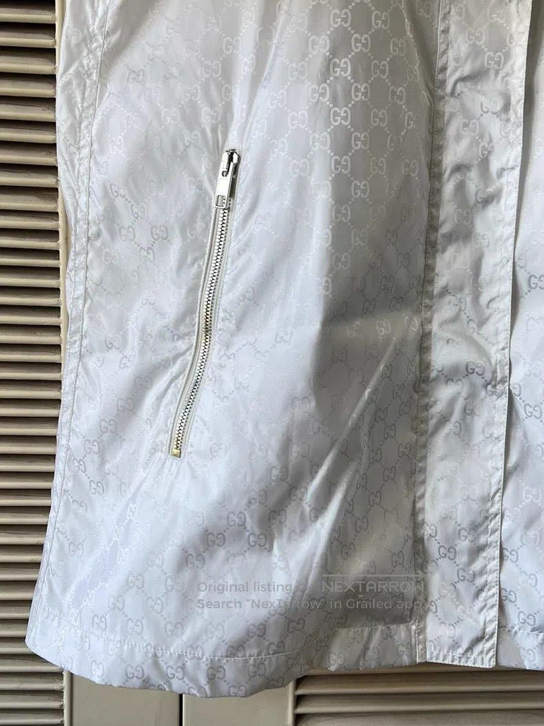 Gucci Gucci White old flower double G embroidered hooded jacket Size XS / US 0-2 / IT 36-38 - 5 Thumbnail