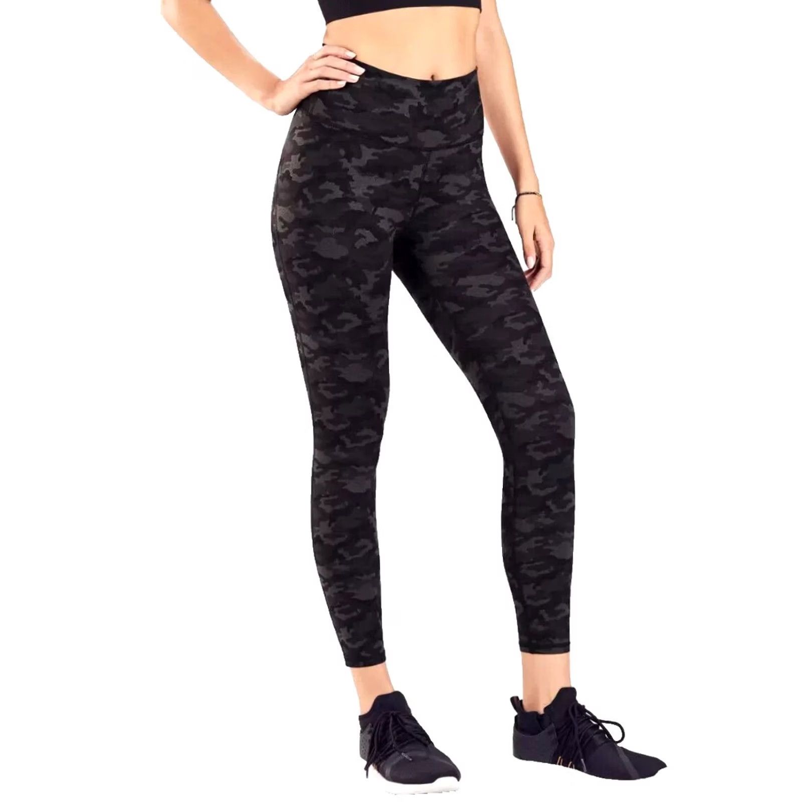 Fabletics Fabletics High Rise Powerhold Leggings - Black and Gray Camo - Women's Medium - Leggings - Skinny - Activewear Size 32" / US 10 / IT 46 - 2 Thumbnail