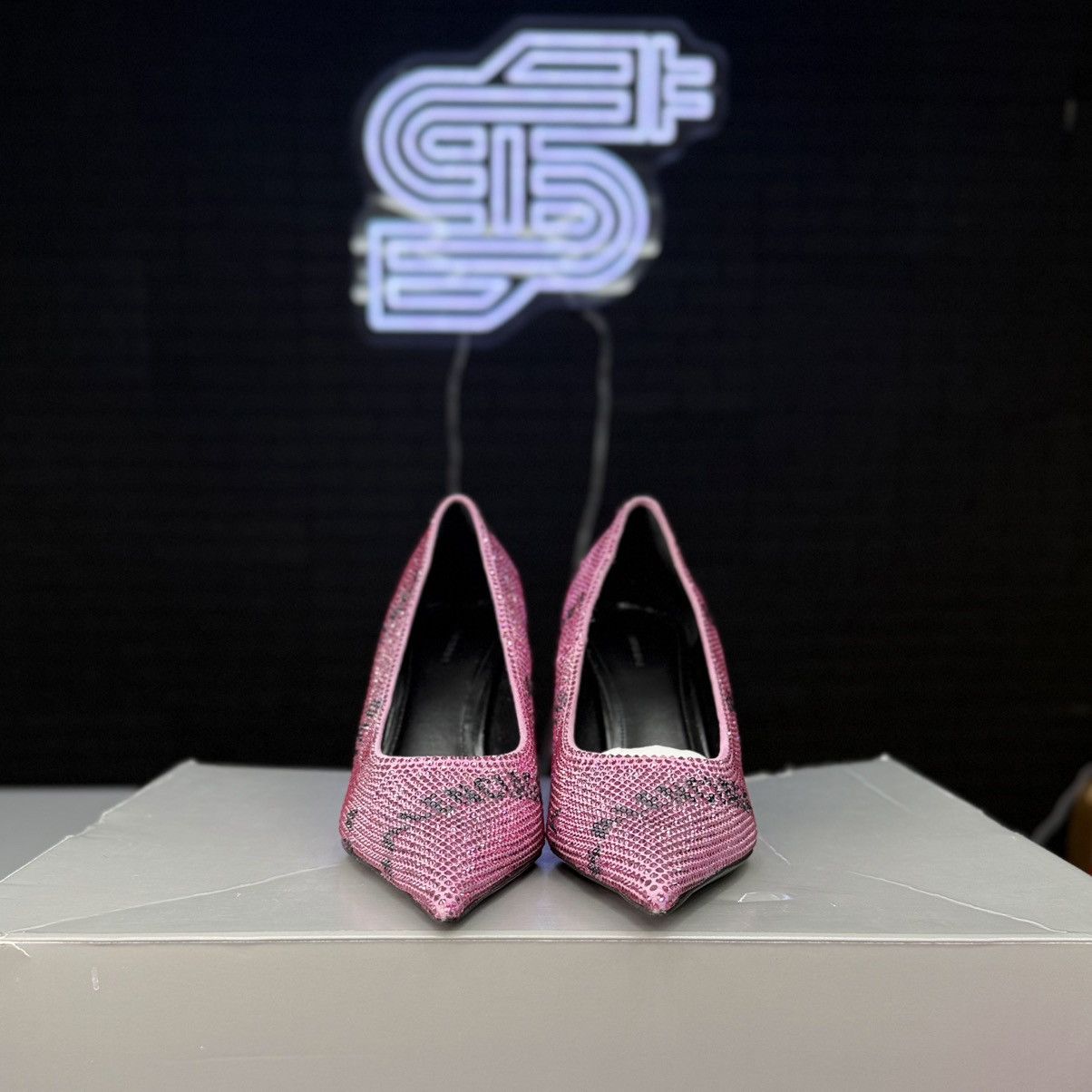 Balenciaga Balenciaga All Over M80 Strass Gem Logo Heels Size US 6 / IT 36 - 4 Thumbnail