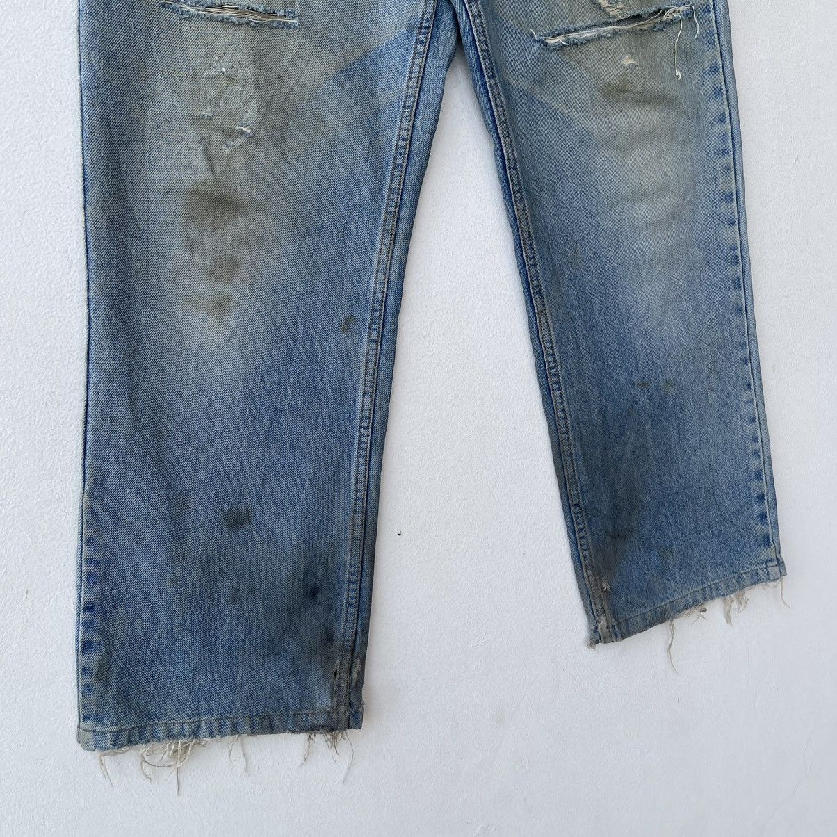 Levi's Vintage 90s Levi's 210 Orange Tab Denim Jeans Thrashed Size US 34 / EU 50 - 5 Thumbnail