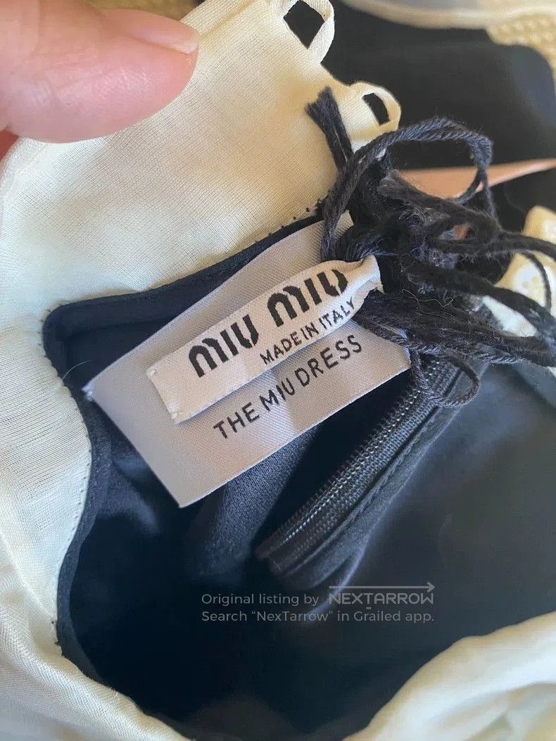 Miu Miu Miu Miu Long Sleeve Dress with Lace Trim. Size US S / EU 44-46 / 1 - 4 Thumbnail