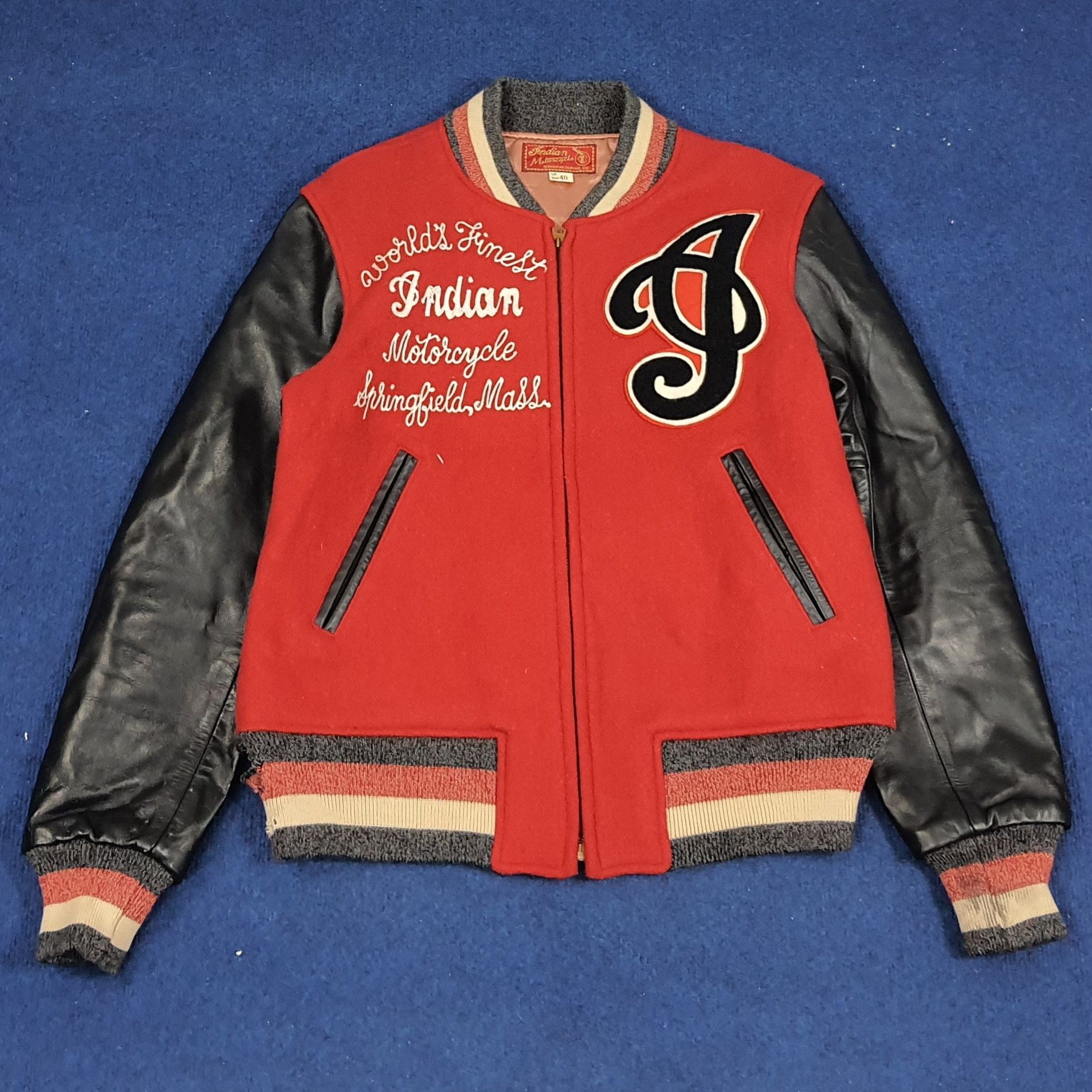 Indian Motorcycle × Vintage Vintage Indian Motors Springfield Varsity Jacket Size US M / EU 48-50 / 2 - 3 Thumbnail