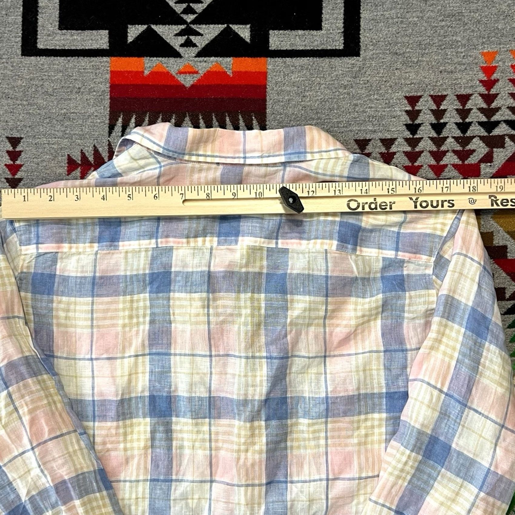 Frank & Eileen Frank & Eileen Shirt Womens XS Relaxed Button Up Plaid Linen Long Sleeve Multicolor C6 Size XS / US 0-2 / IT 36-38 - 6 Thumbnail