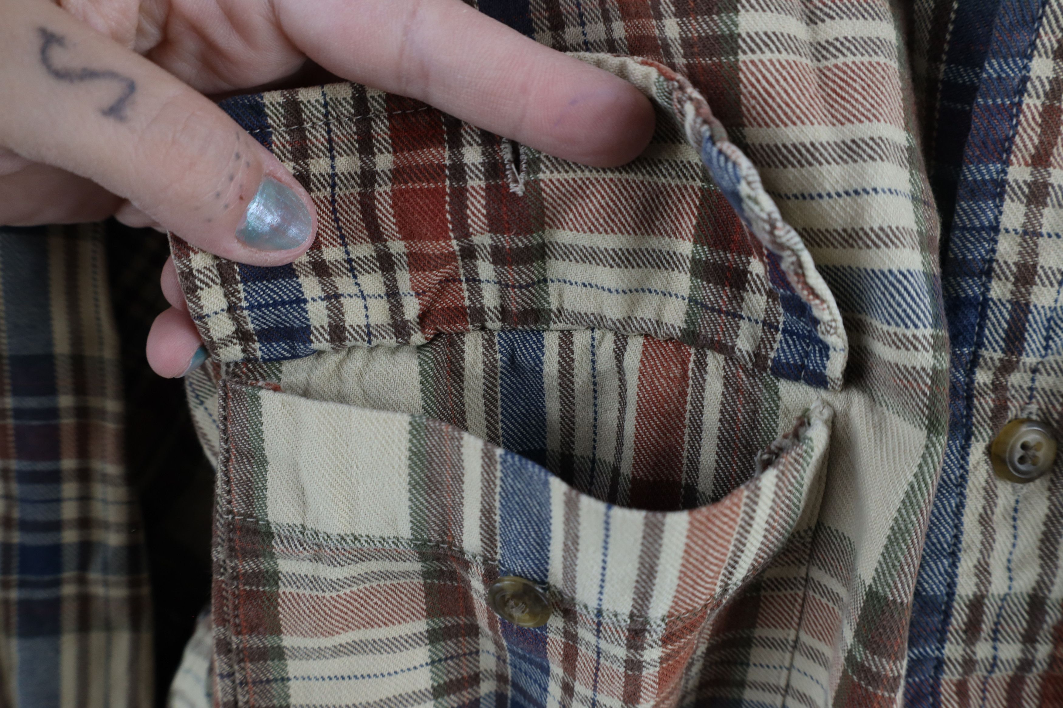 Vintage Vintage 90s Streetwear Flannel Collared Button Shirt Plaid Size US M / EU 48-50 / 2 - 7 Thumbnail