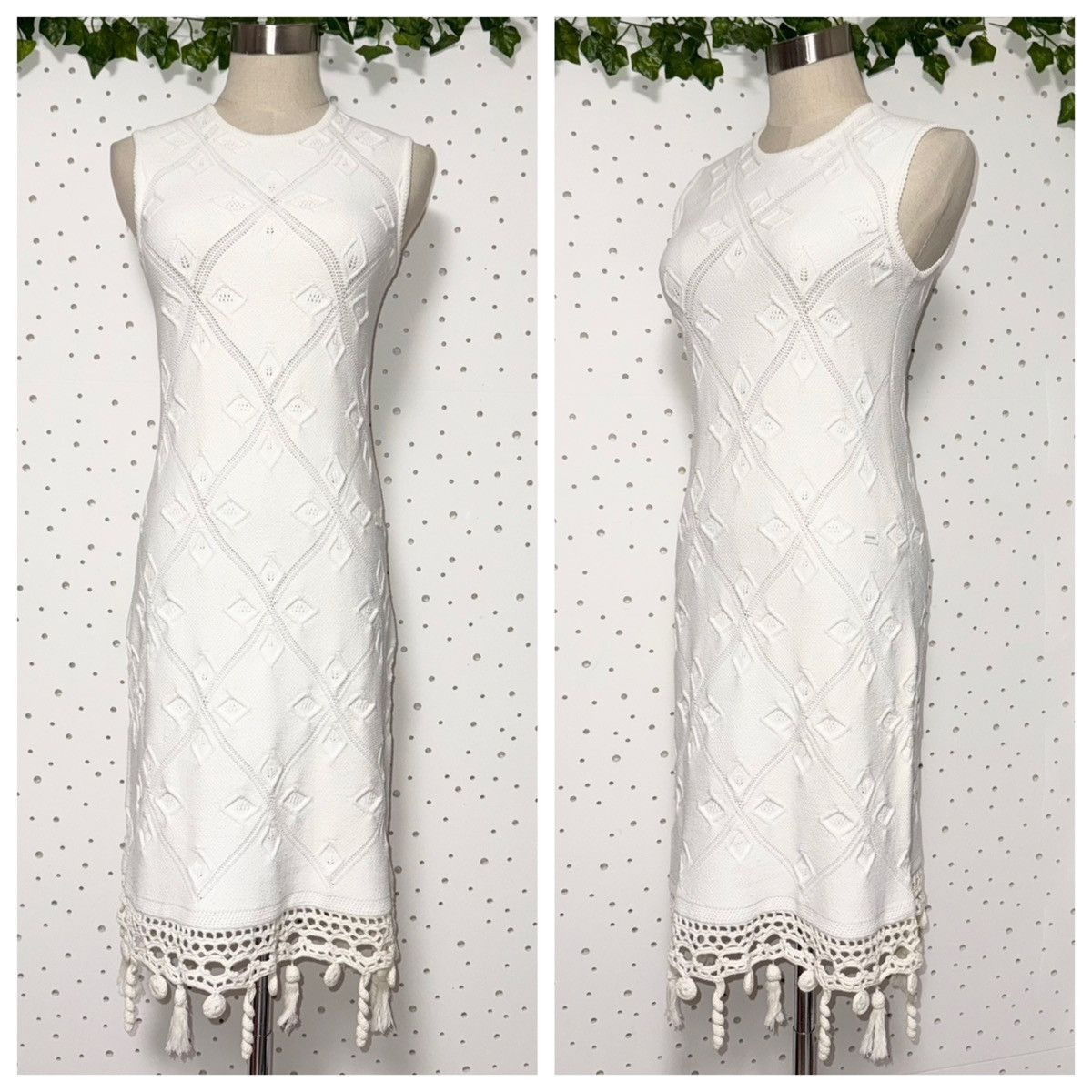 Chanel Genuine Chanel matelassé crochet decoration knit dress 36 Size XS / US 0-2 / IT 36-38 - 5 Thumbnail