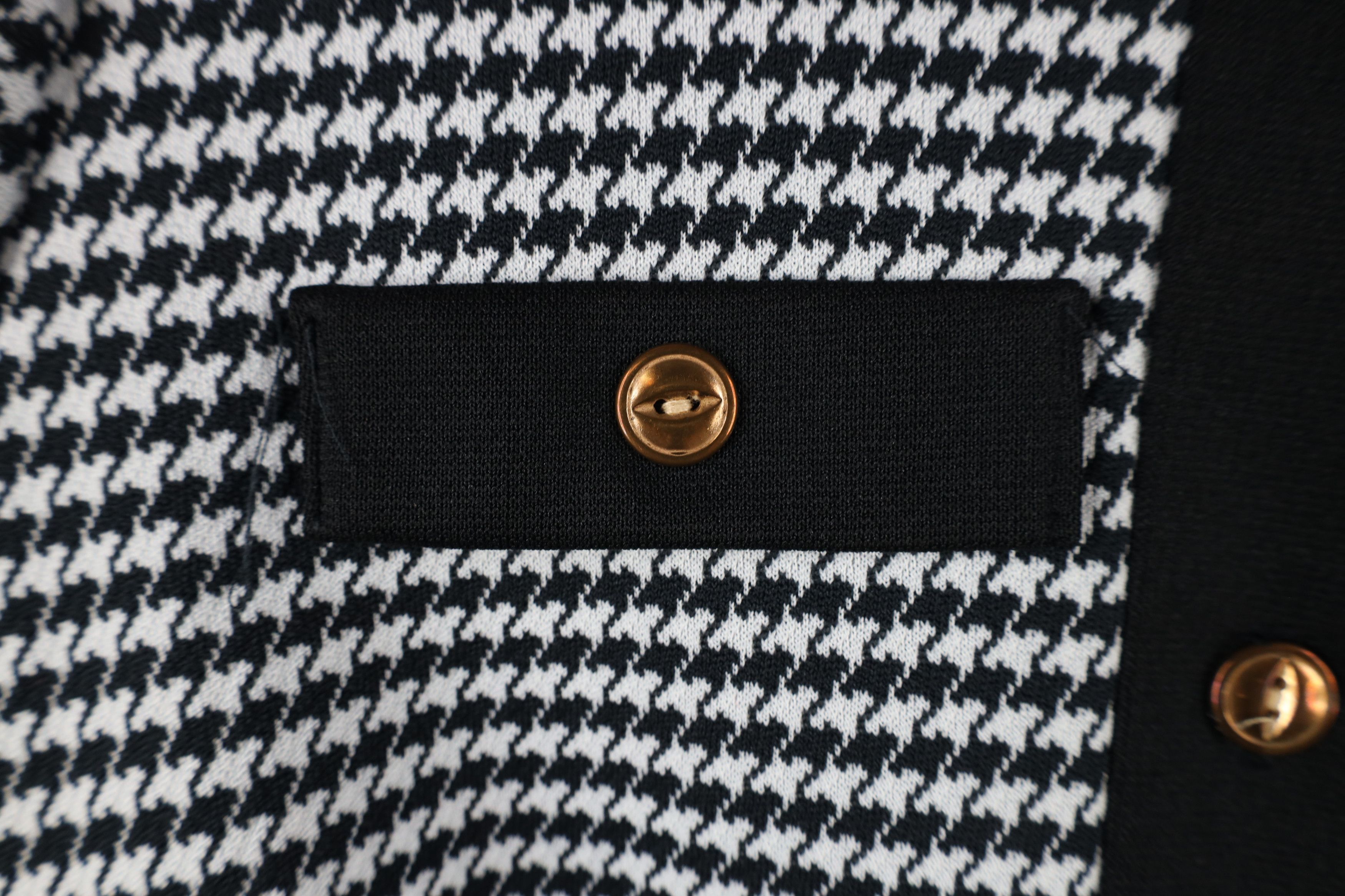 Vintage Vintage 60s Streetwear Houndstooth Knit Blazer Jacket USA Size S / US 4 / IT 40 - 5 Thumbnail